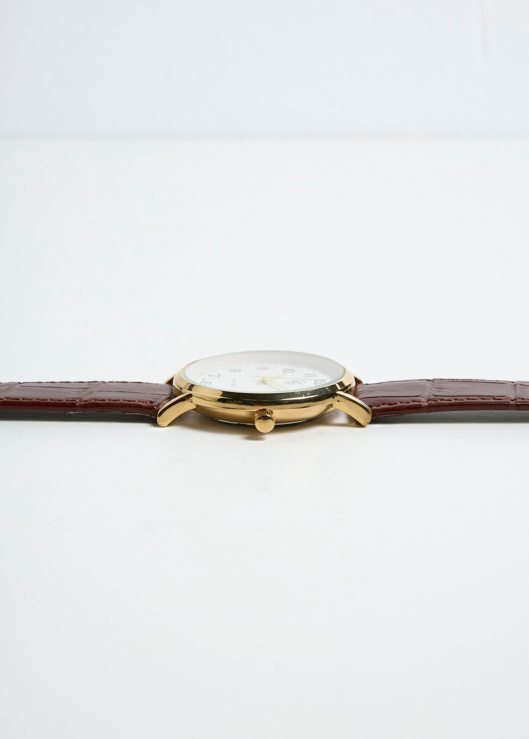 Relógio_redondo_de_aço_inoxidável_e_couro_estilo_crocodilo_Marron_DE3_slim