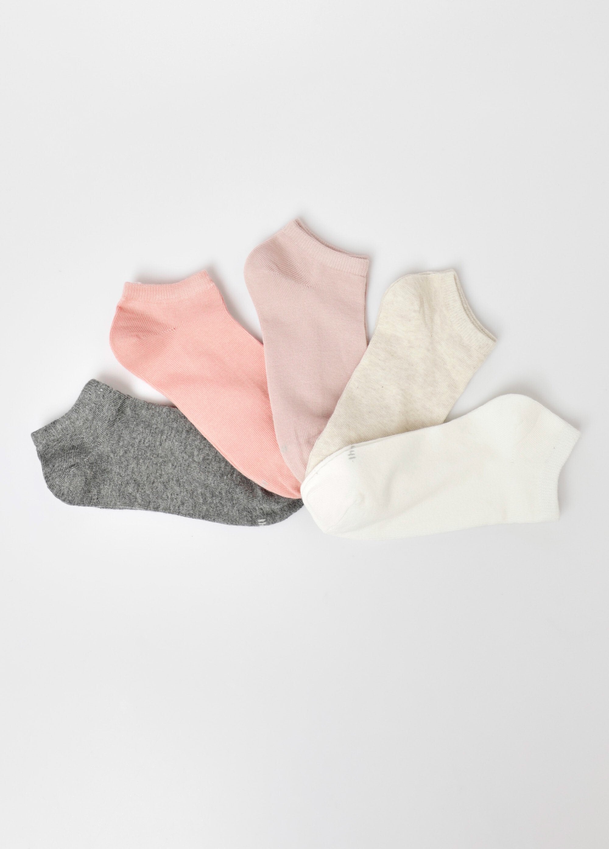 Pacote_de_5_meias_cano_baixo,_pastel_Assortis_rose_FA1_slim