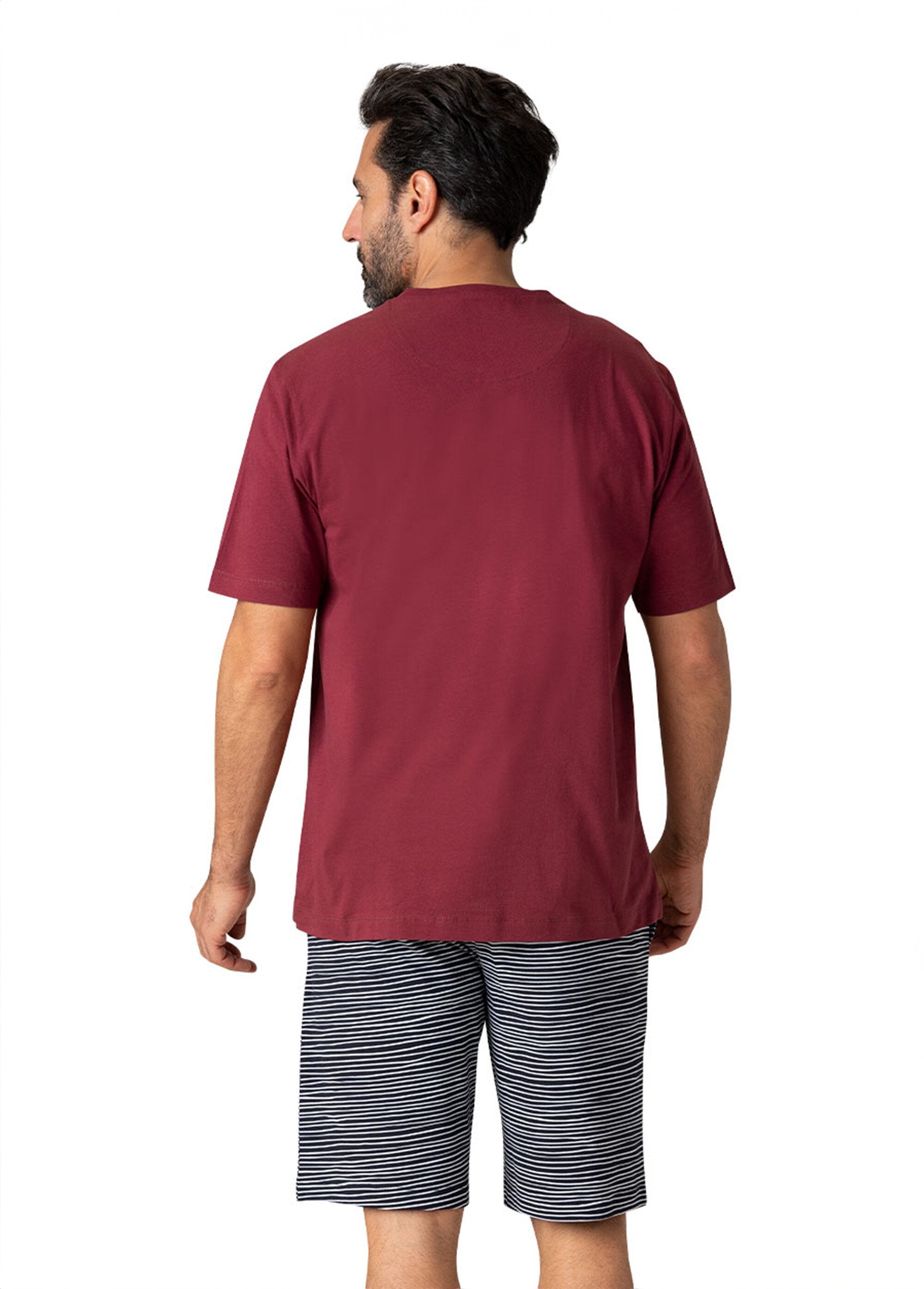®_Eminence_-_Calções_de_pijama_estampados_para_homem_Bordeaux_et_marine_DO1_slim