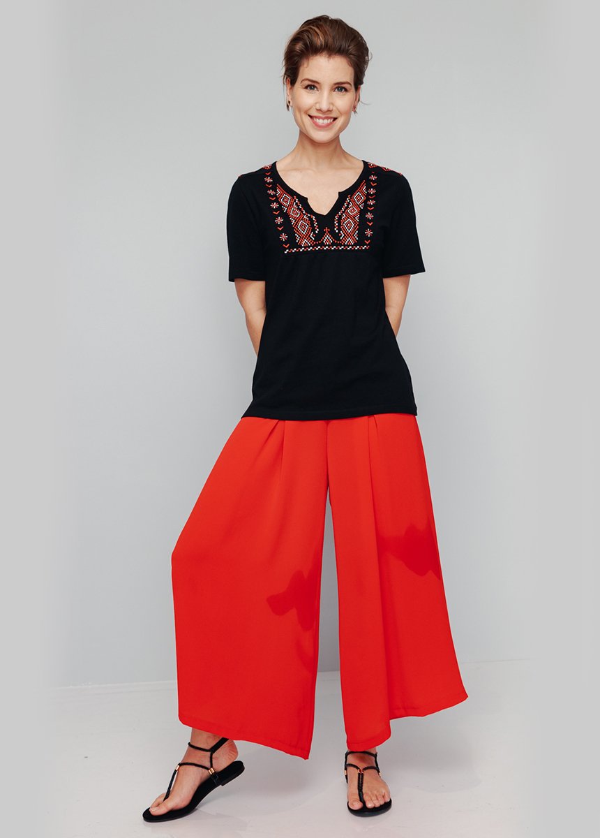 T-shirt_de_manga_comprida_com_bordados_Noir_SF1_slim