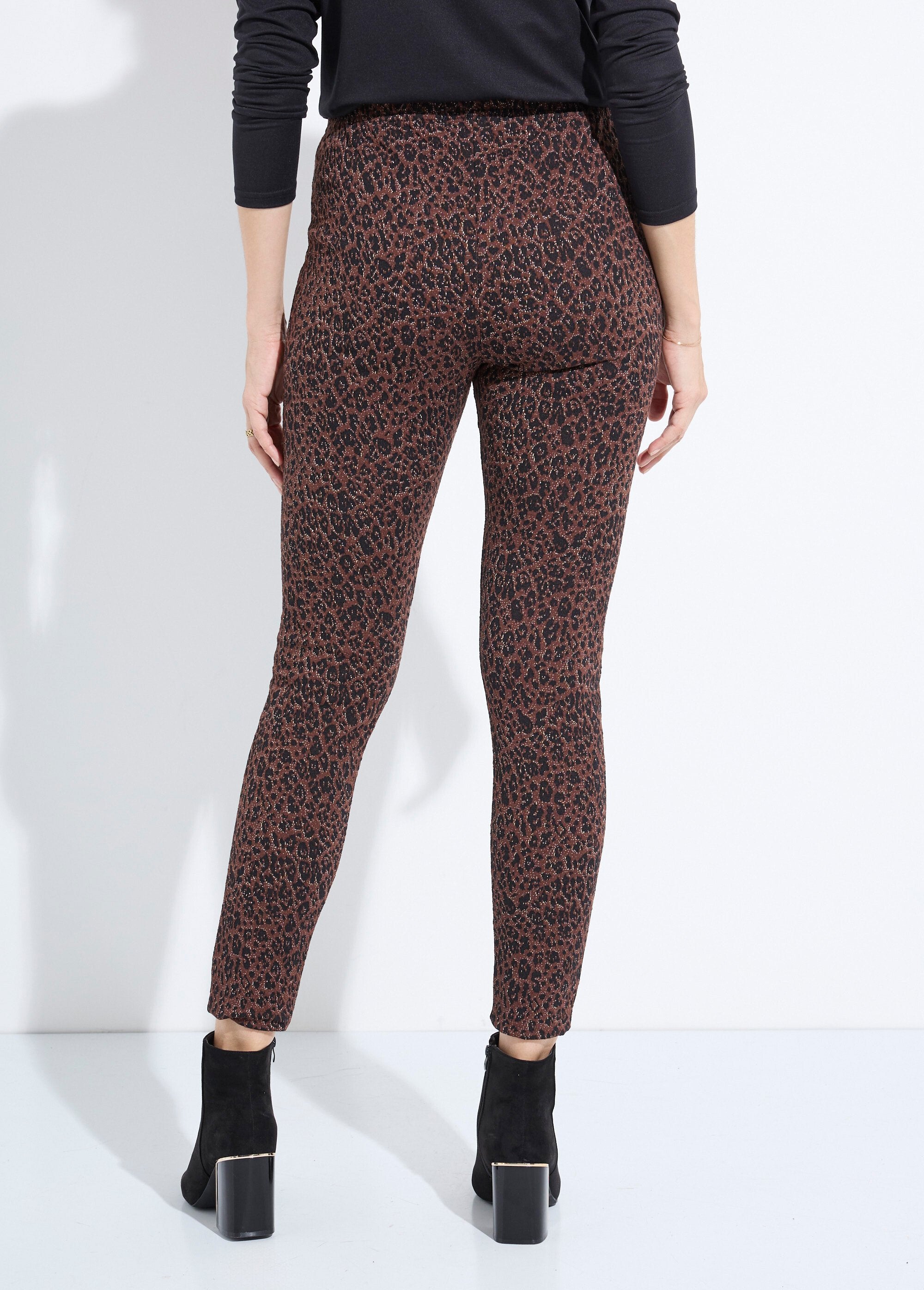 Legging_em_jacquard_de_pele_de_animal_com_cintura_elástica_Marron_et_noir_DO1_slim