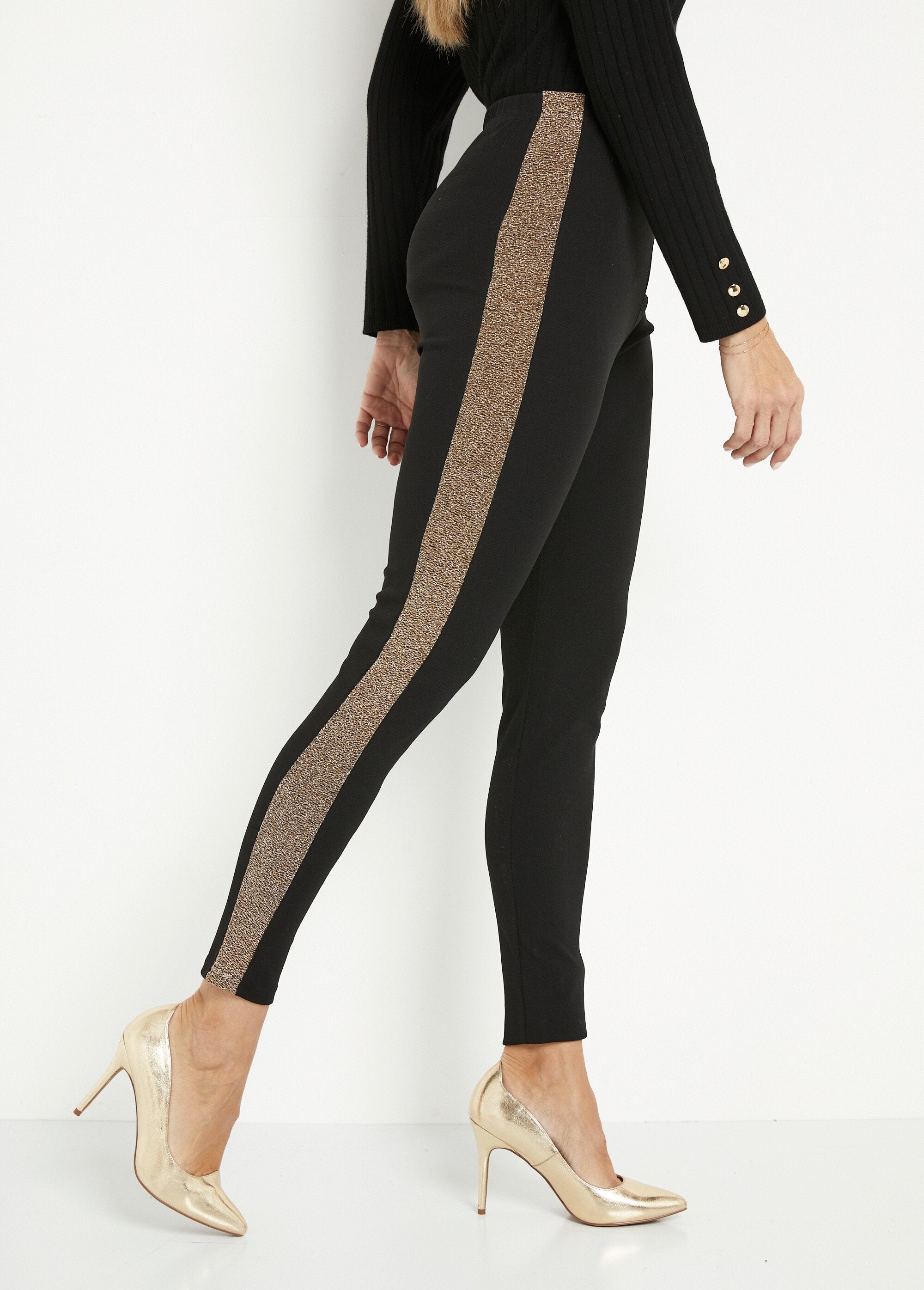 Leggings_com_cós_elástico_e_laterais_brilhantes_Noir_et_or_DR1_slim