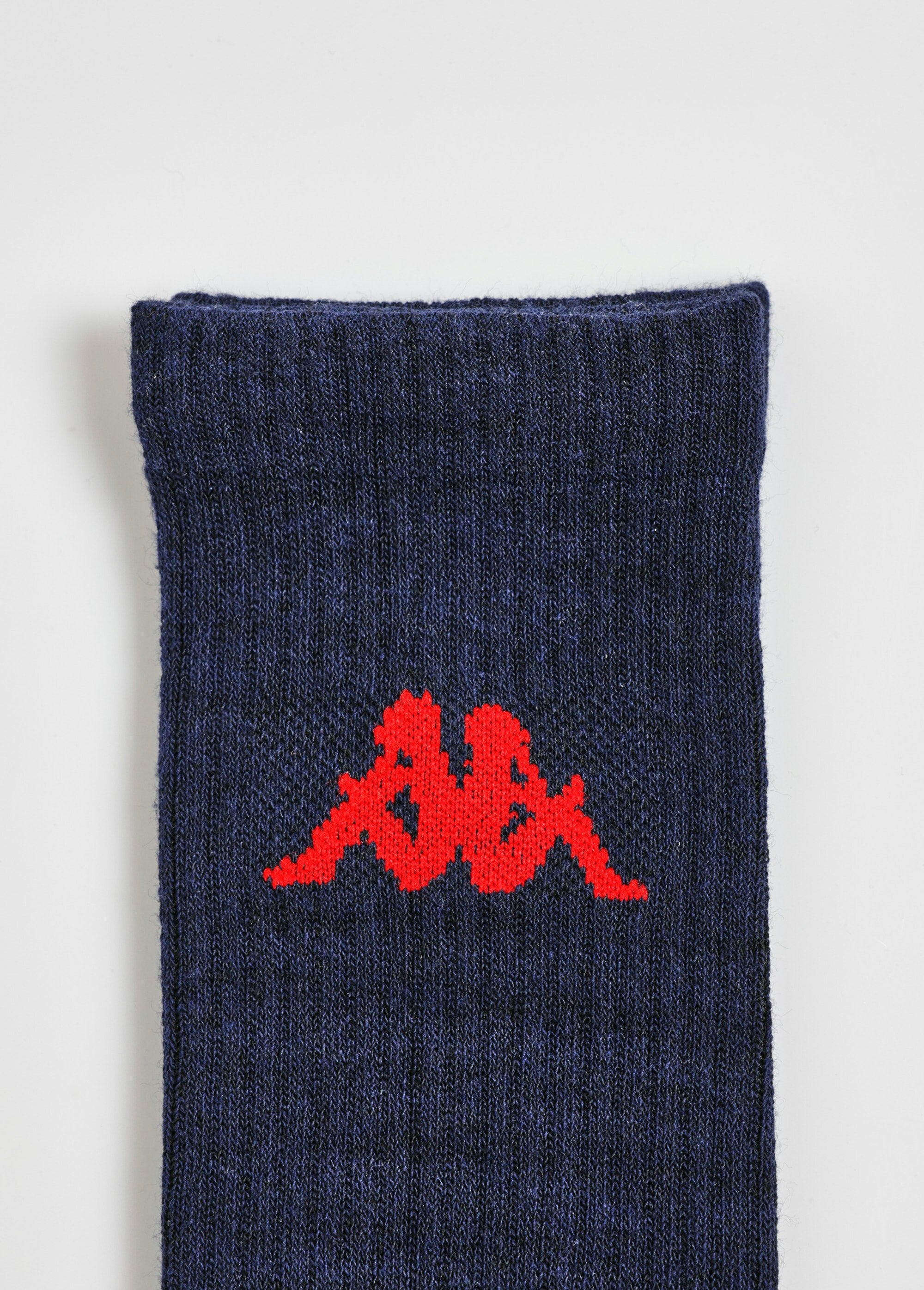 Pacote_de_2_meias_de_algodão_reciclado,_escuras_Bleu_et_gris_DE3_slim