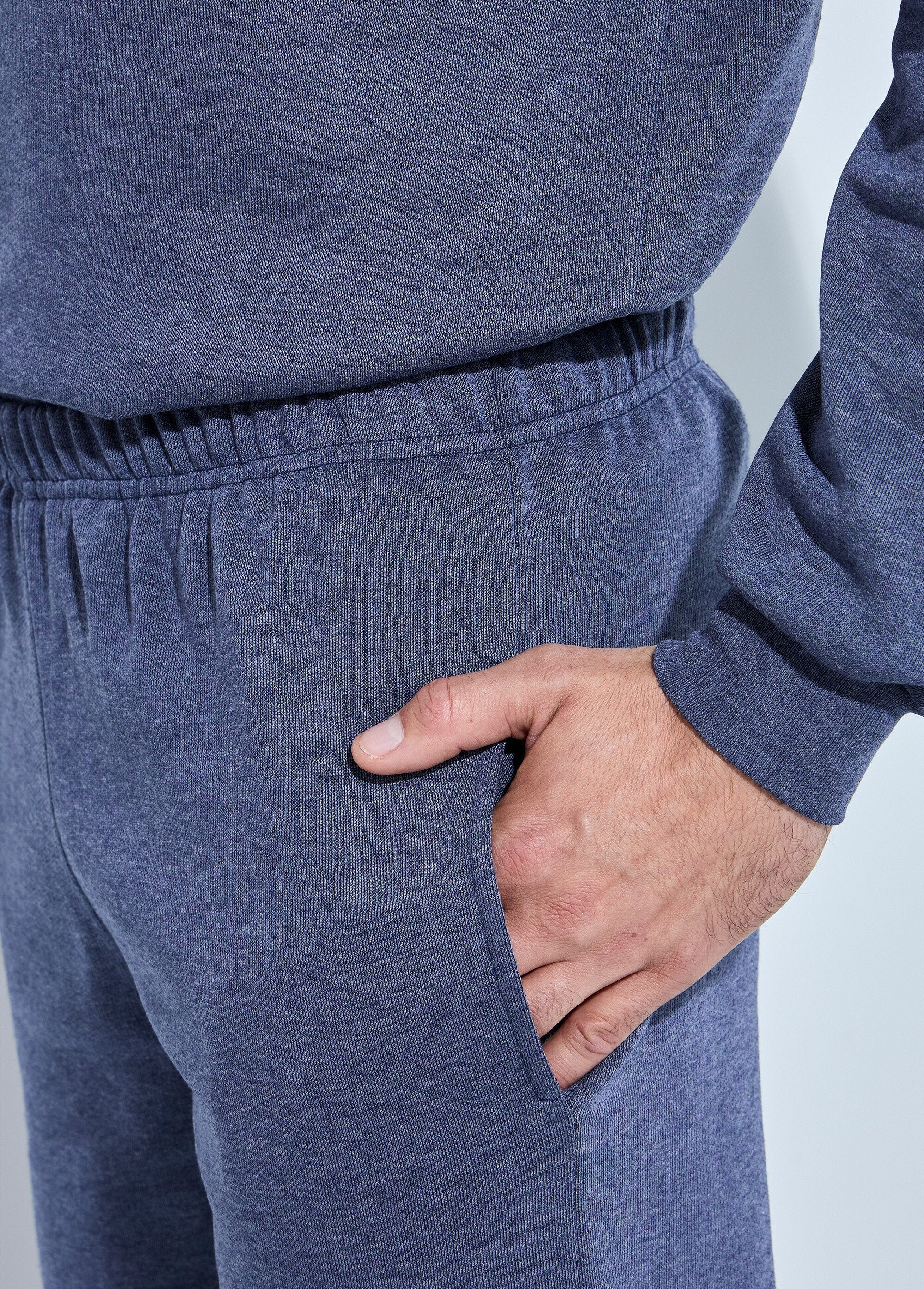 Pantalon_jogging_molleton_bas_et_taille_élastiqués_Bleu_grise_DE1_slim