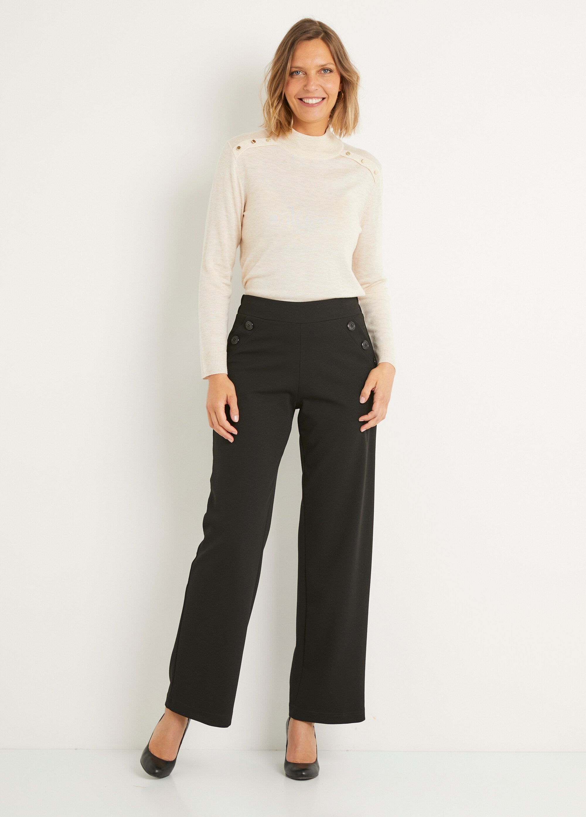 Pantalon_large_taille_semi_élastiquée_uni_Noir_SF1_slim