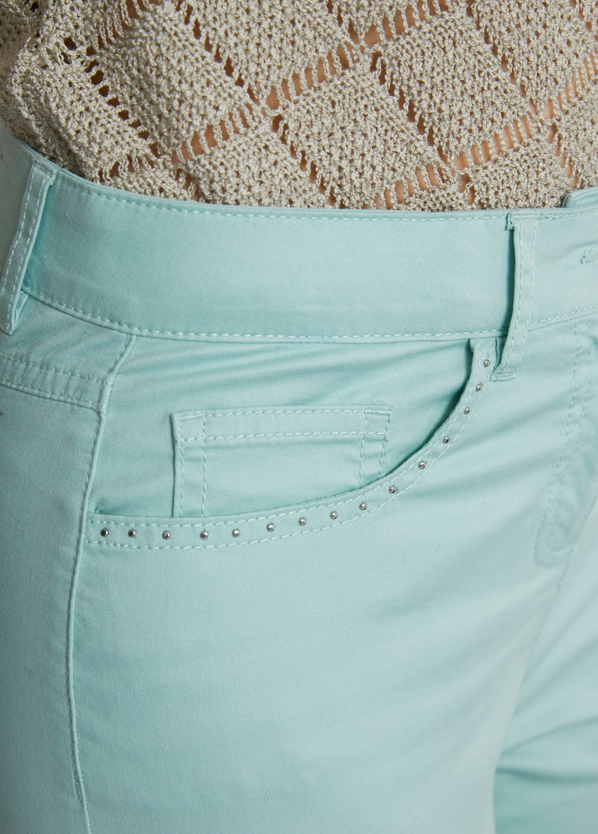 Calça_reta_de_algodão_elástico_com_5_bolsos_Vert_d'eau_DE1_slim
