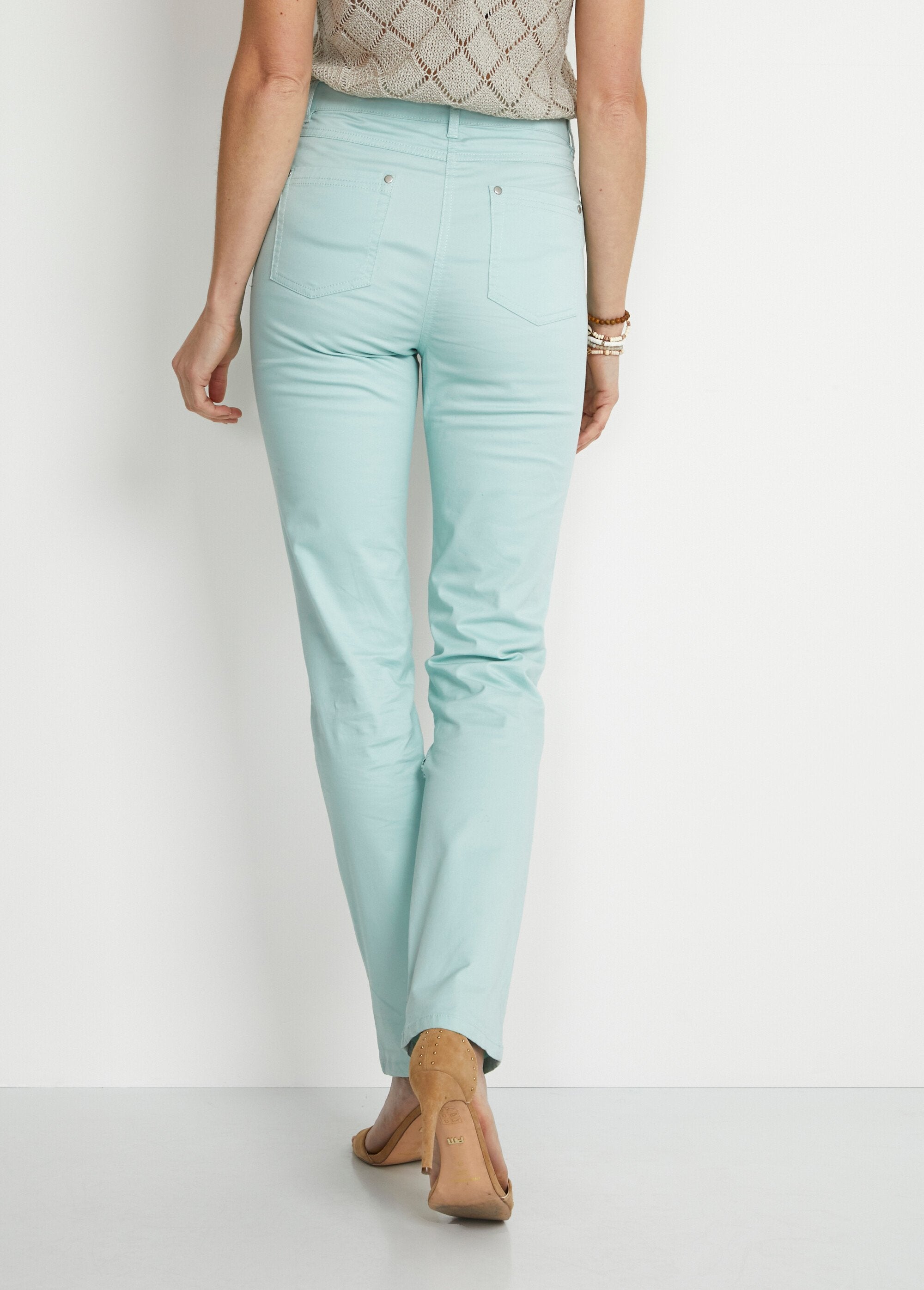 Calça_reta_de_algodão_elástico_com_5_bolsos_Vert_d'eau_DO1_slim