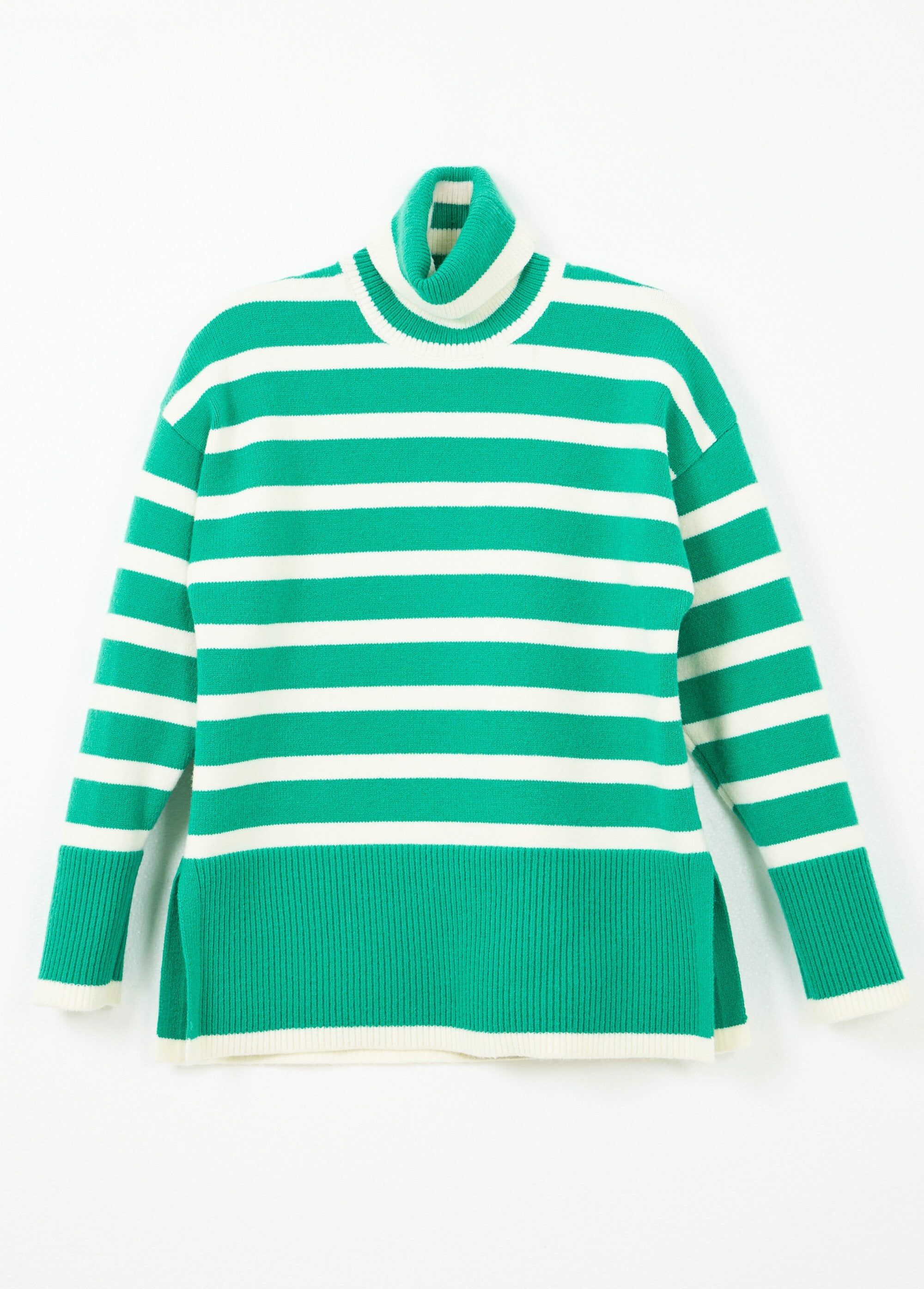Pull_col_roulé_manches_longues_descendues_Raye_vert_AP1_slim