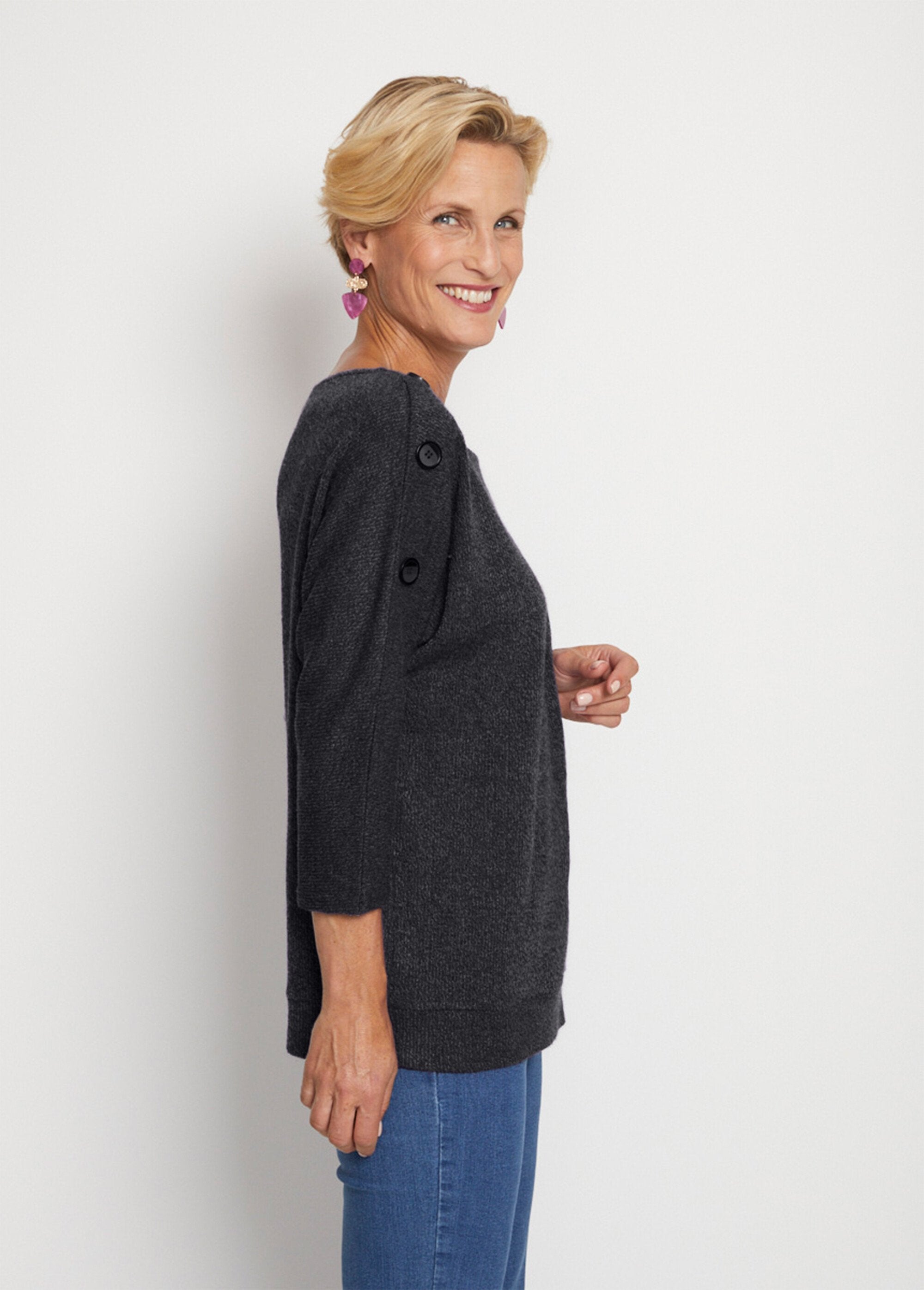 Suéter_de_malha_canelada_com_volume_box_Noir_DR1_slim