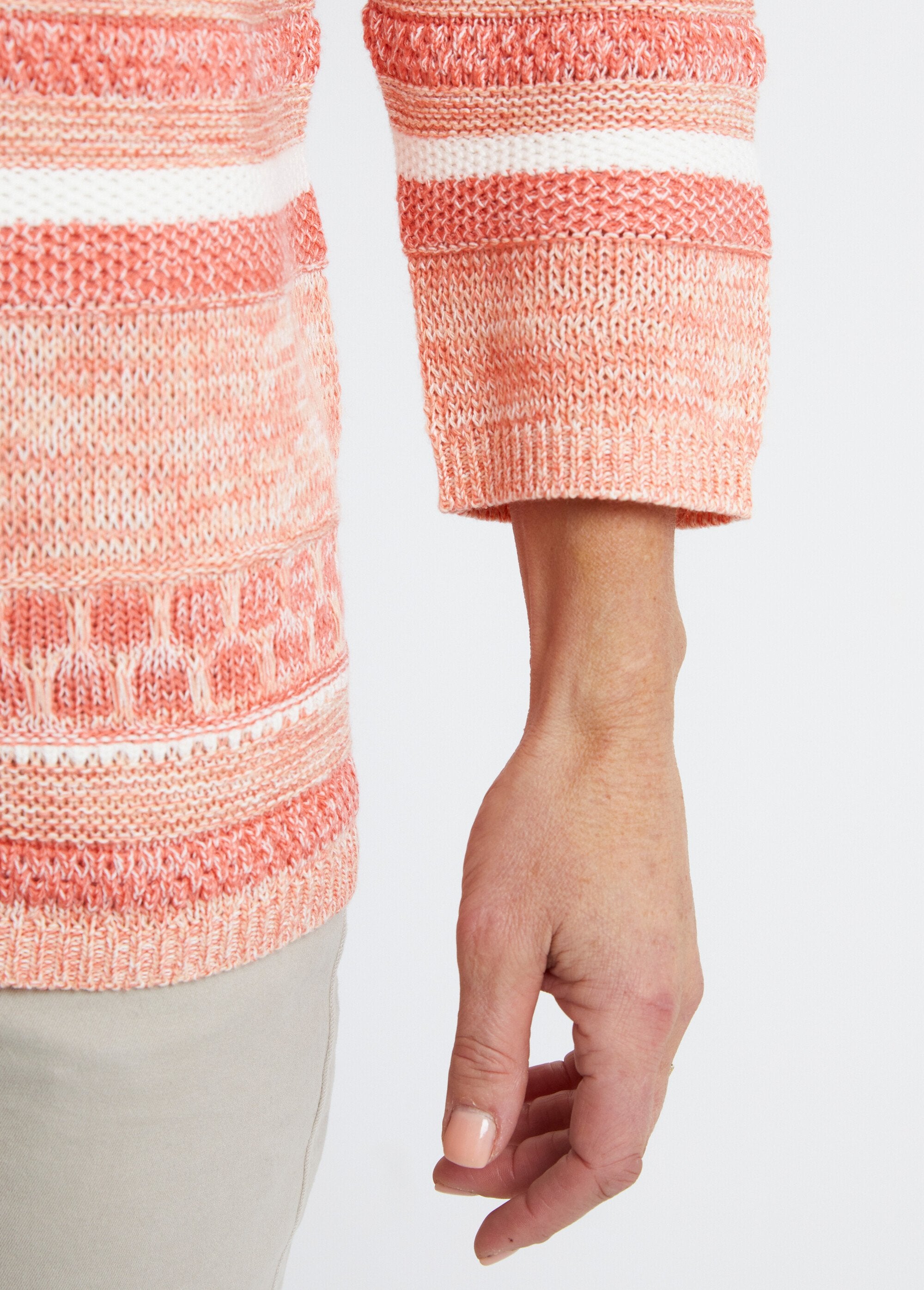 Suéter_efeito_listrado_manga_3/4_Abricot_DE2_slim