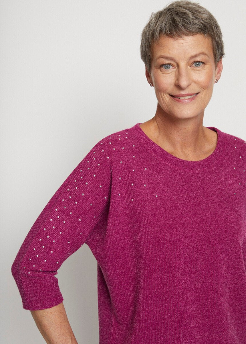 Camiseta_volume_manga_3/4_quimono_Fuchsia_DE1_slim