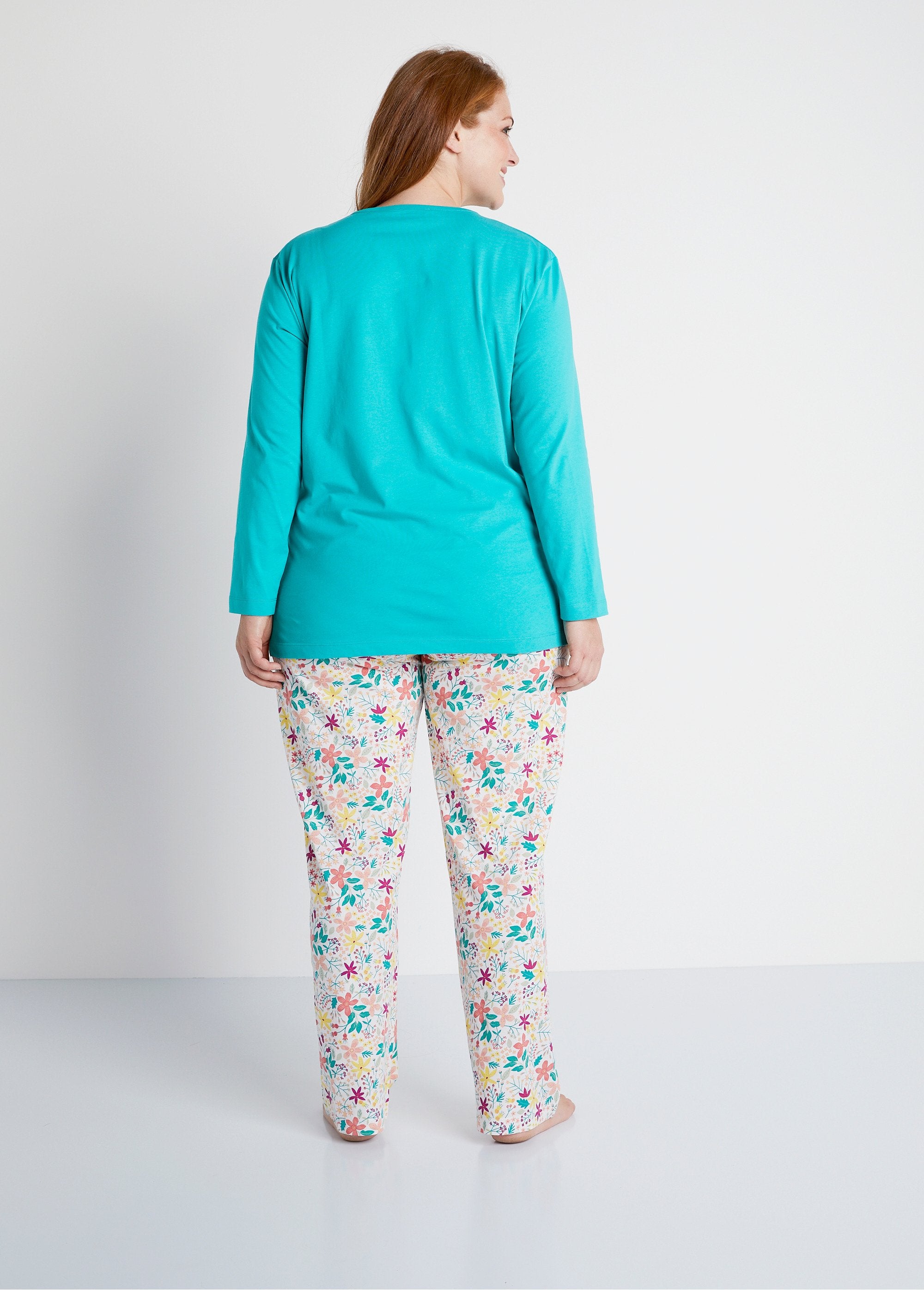 Pijama_de_algodão_floral_Vert_canard_DO1_curvy