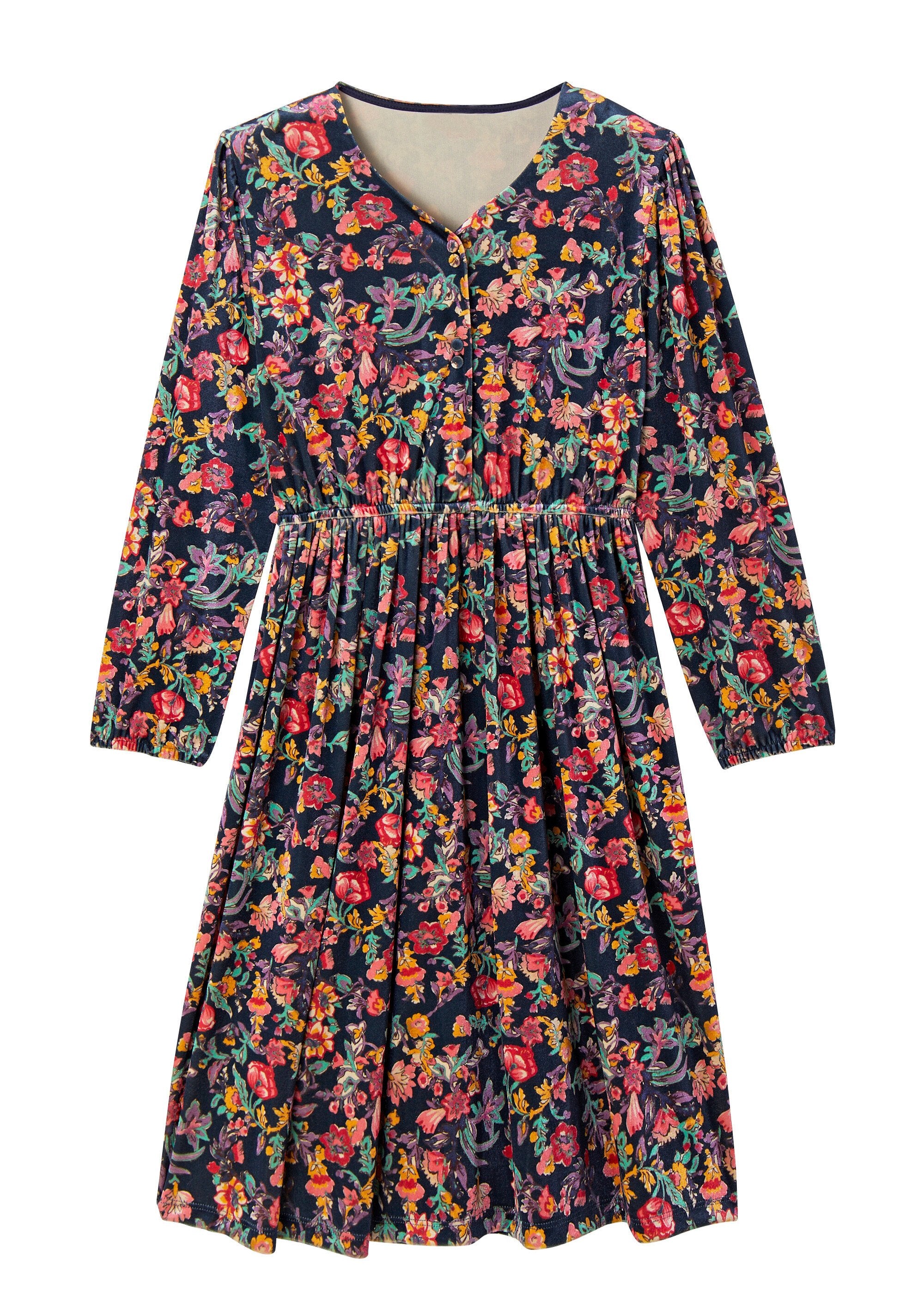 Vestido_curto_de_veludo_floral_com_decote_em_V_Marine_et_rose_AP1_slim