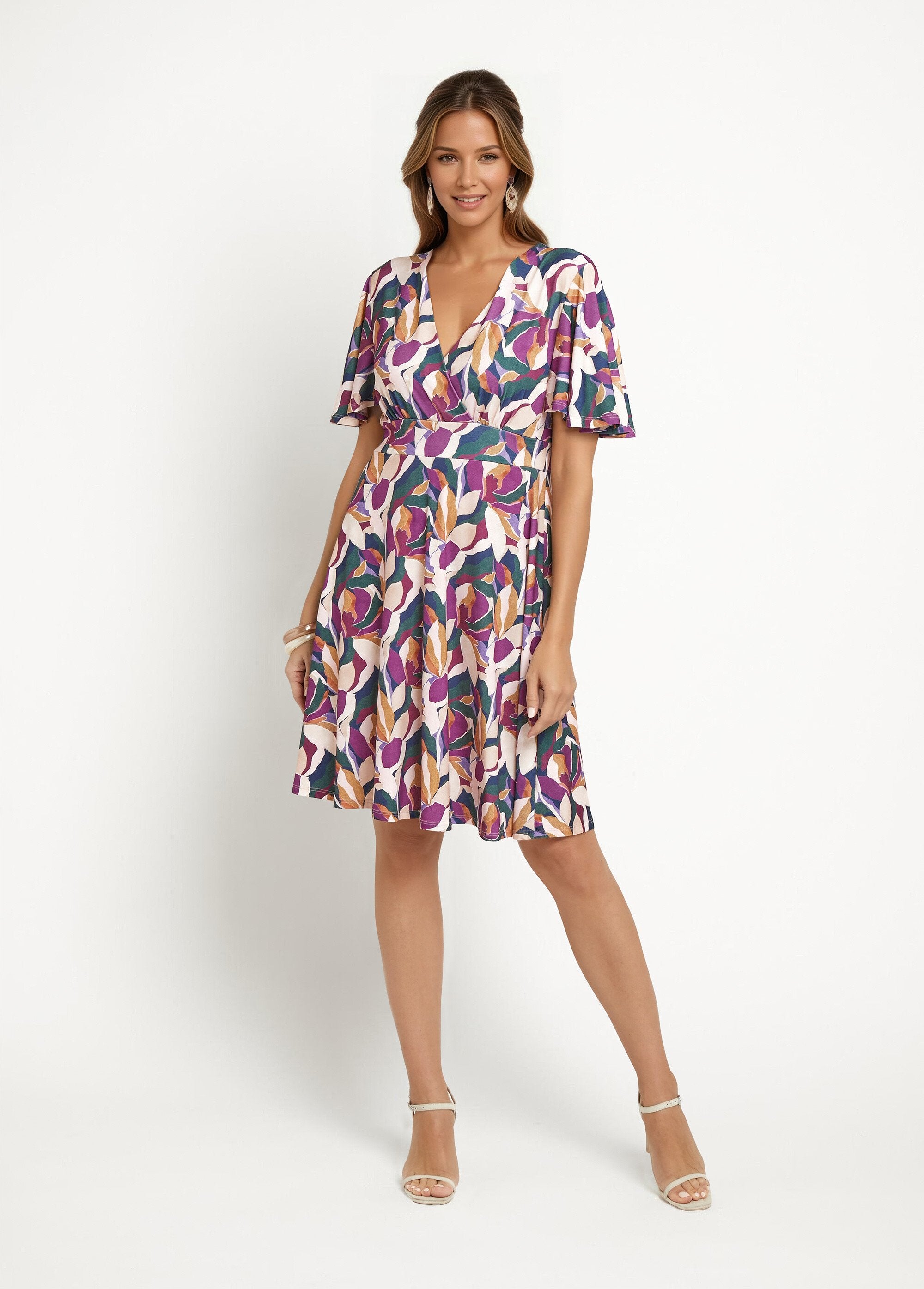 Vestido_fluido_com_mangas_borboleta_e_folhagens_Prune_et_beige_FA1_slim