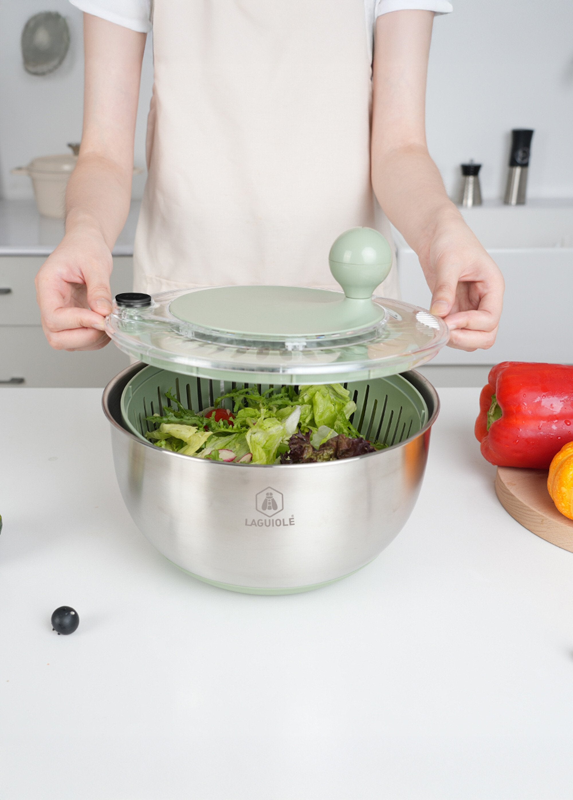 Saladeira_de_aço_inoxidável_2_em_1_para_servir_saladas/espremedor_de_saladas_Olive_et_gris_DE2_slim