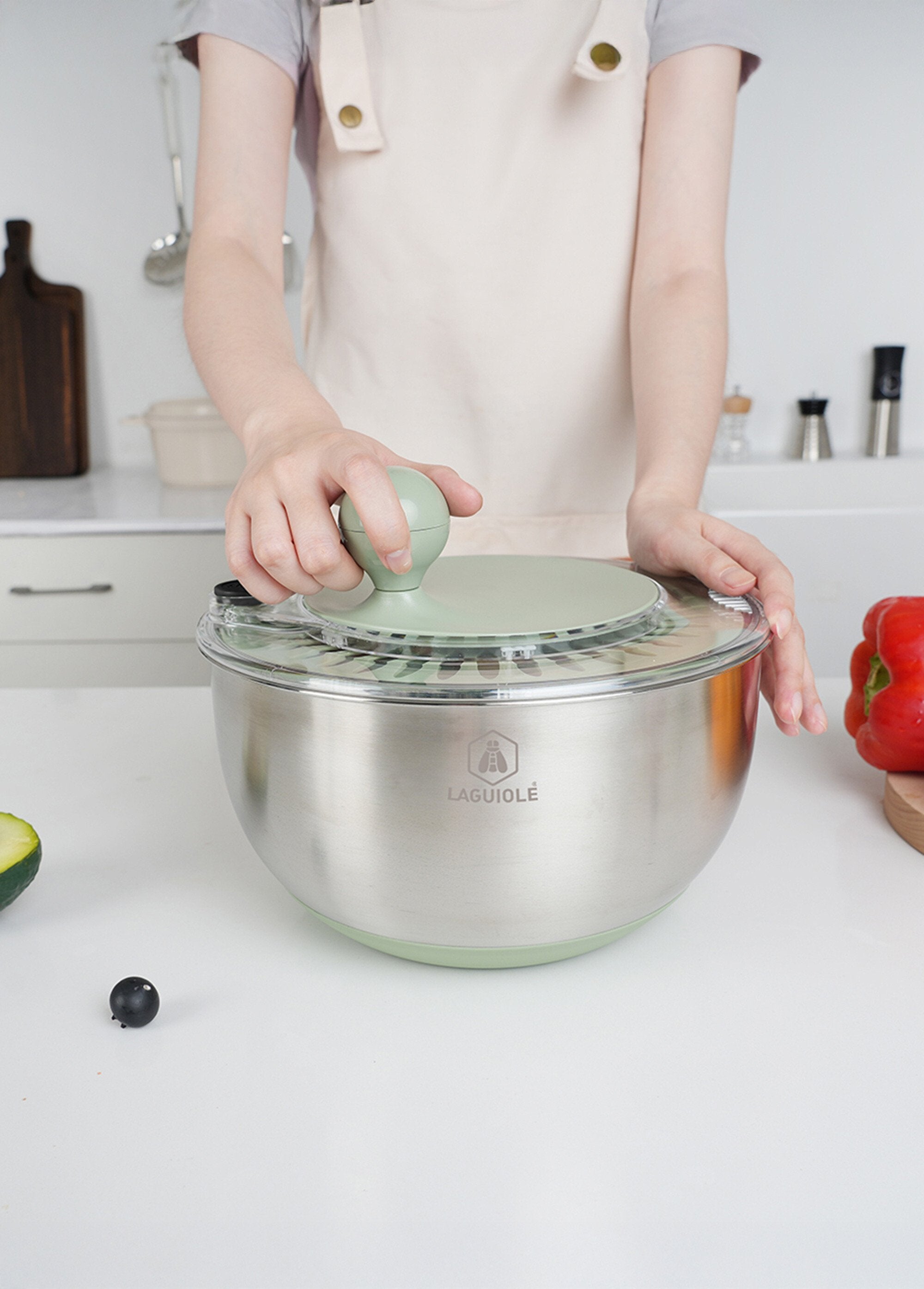 Saladeira_de_aço_inoxidável_2_em_1_para_servir_saladas/espremedor_de_saladas_Olive_et_gris_DE3_slim