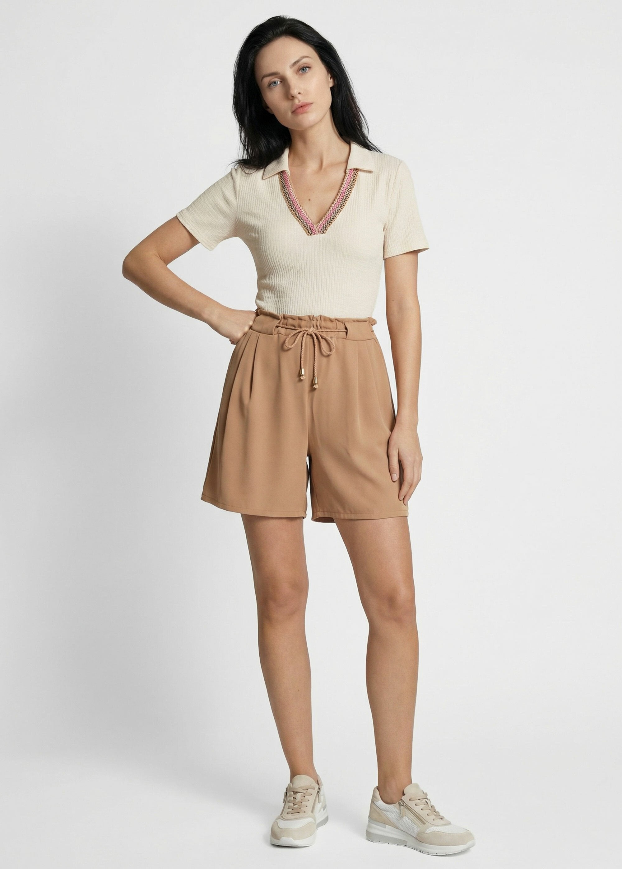 Short_souple_élastiqué,_Essentiel_Camel_SF1_slim