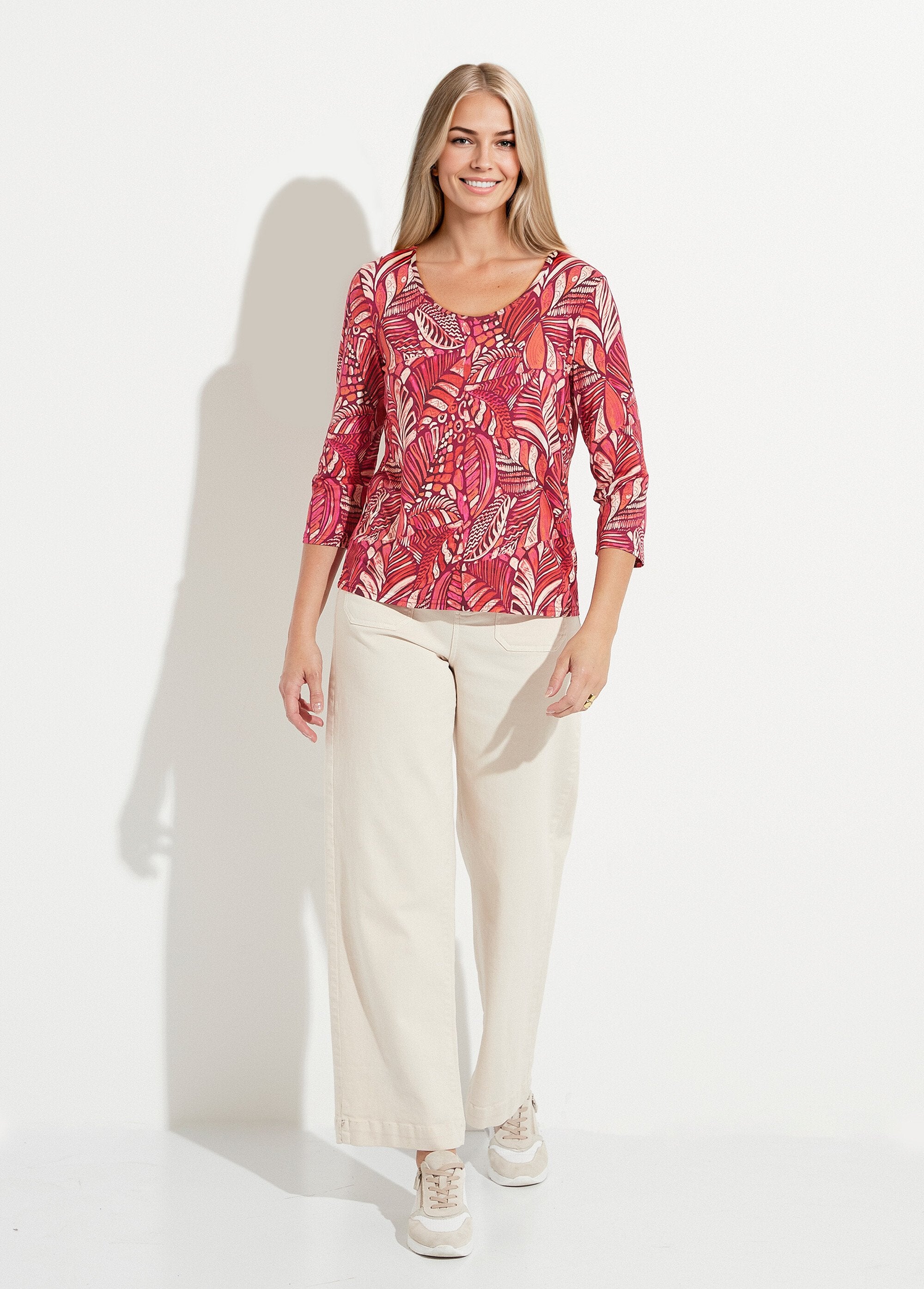 Camiseta_gola_redonda_com_estampa_patchwork_Rose_et_orange_SF1_slim