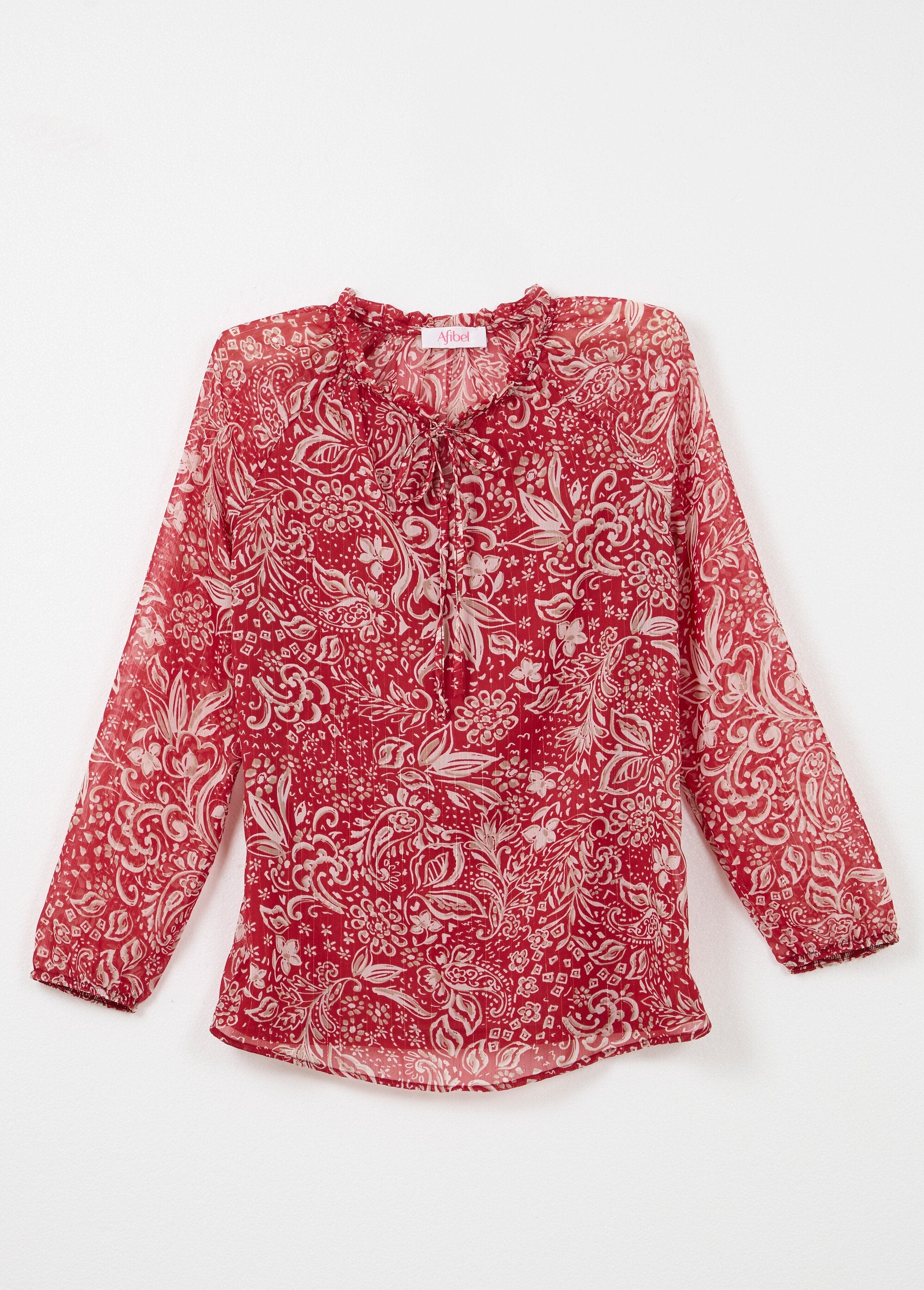 Túnica_comprida_em_voile_floral_brilhante_com_gola_com_folhos_Imp_bordeaux_AP1_slim