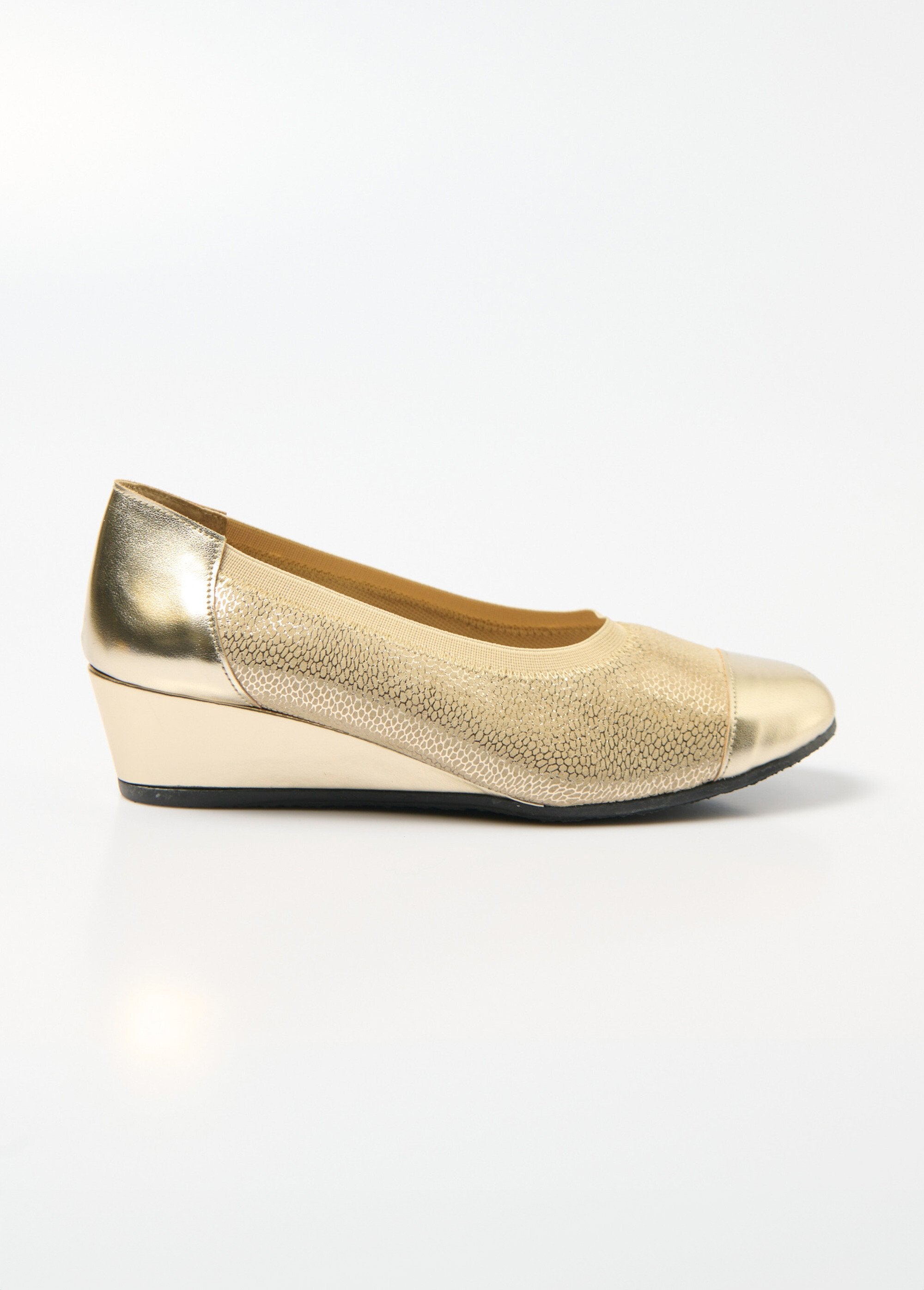 Ballerines_compensées_cuir_largeur_confort_bi-matière_Dore_DR1_slim