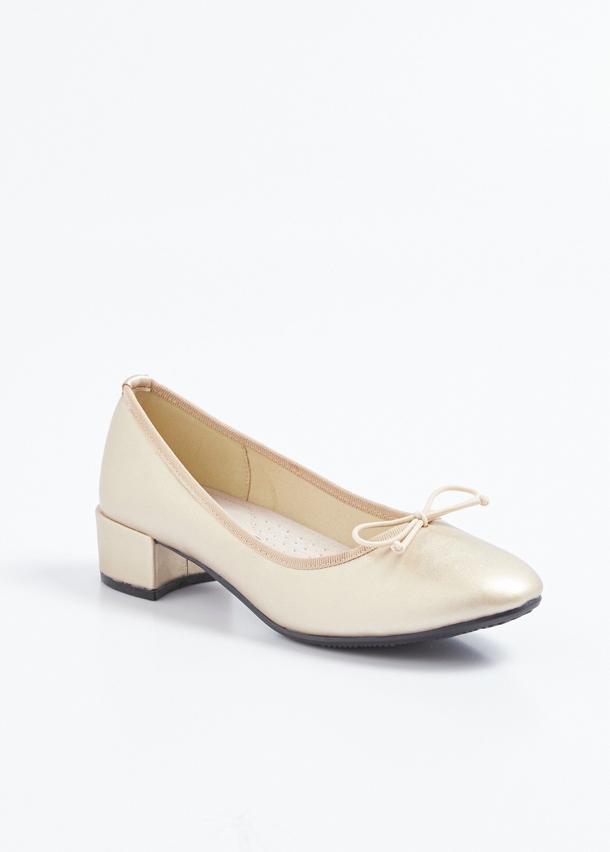 Ballerines_petit_talon_largeur_confort_noeud_fantaisie_Dore_FA1_slim