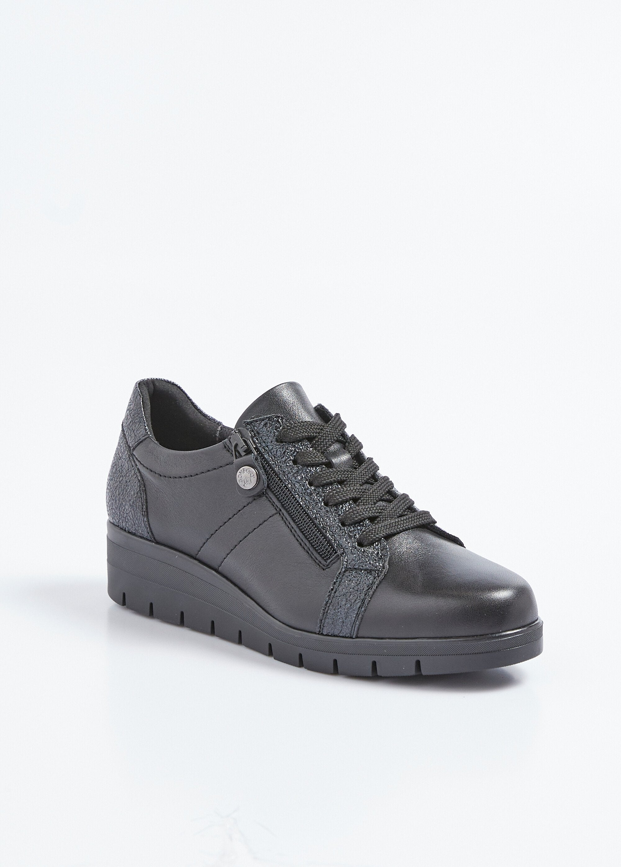 Tênis_bi-material_com_cadarço_e_zíper,_largura_confortável_Noir_FA1_slim