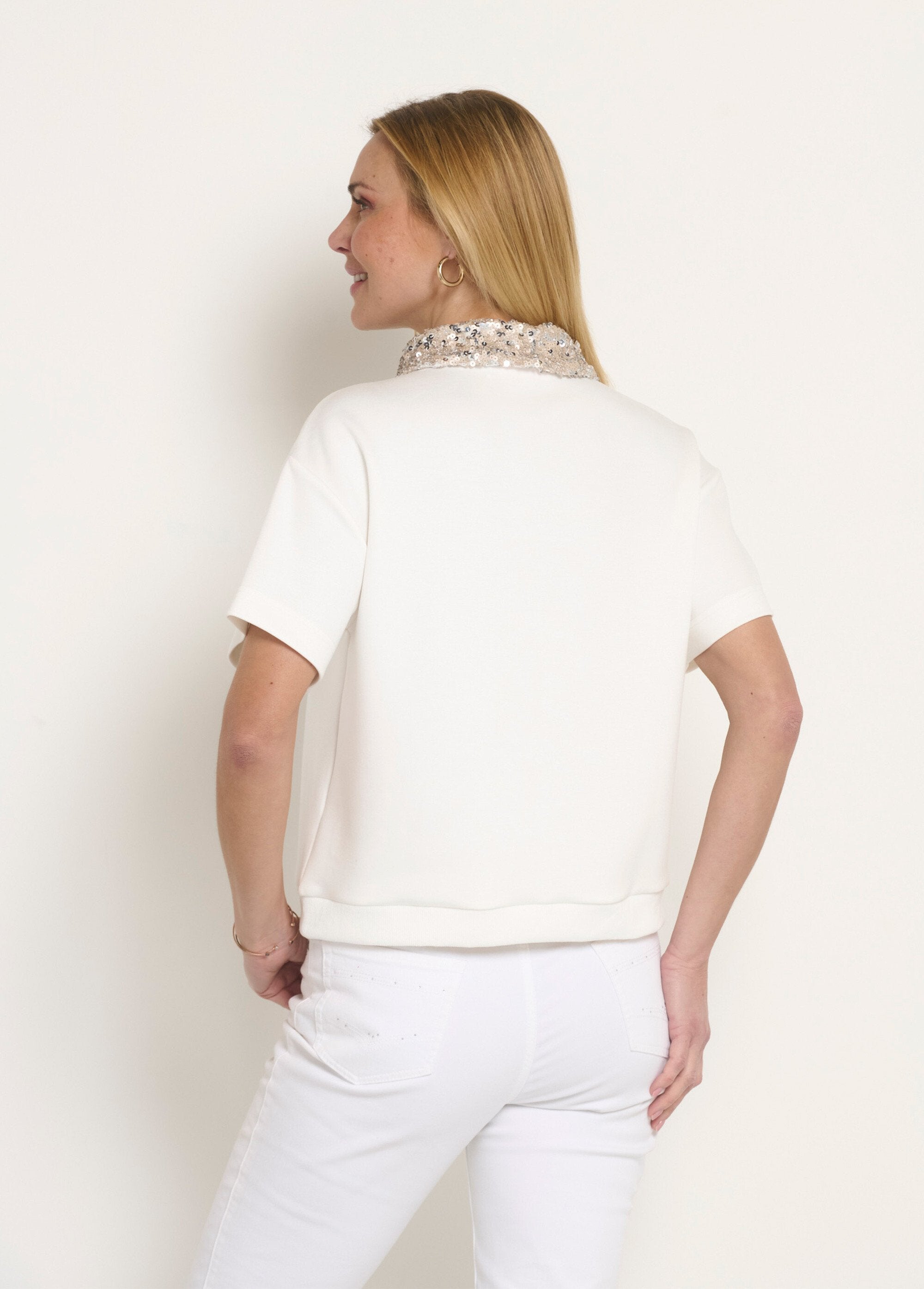 Blouse_col_pailleté_sequins_manches_courtes_Blanc_DO1_slim