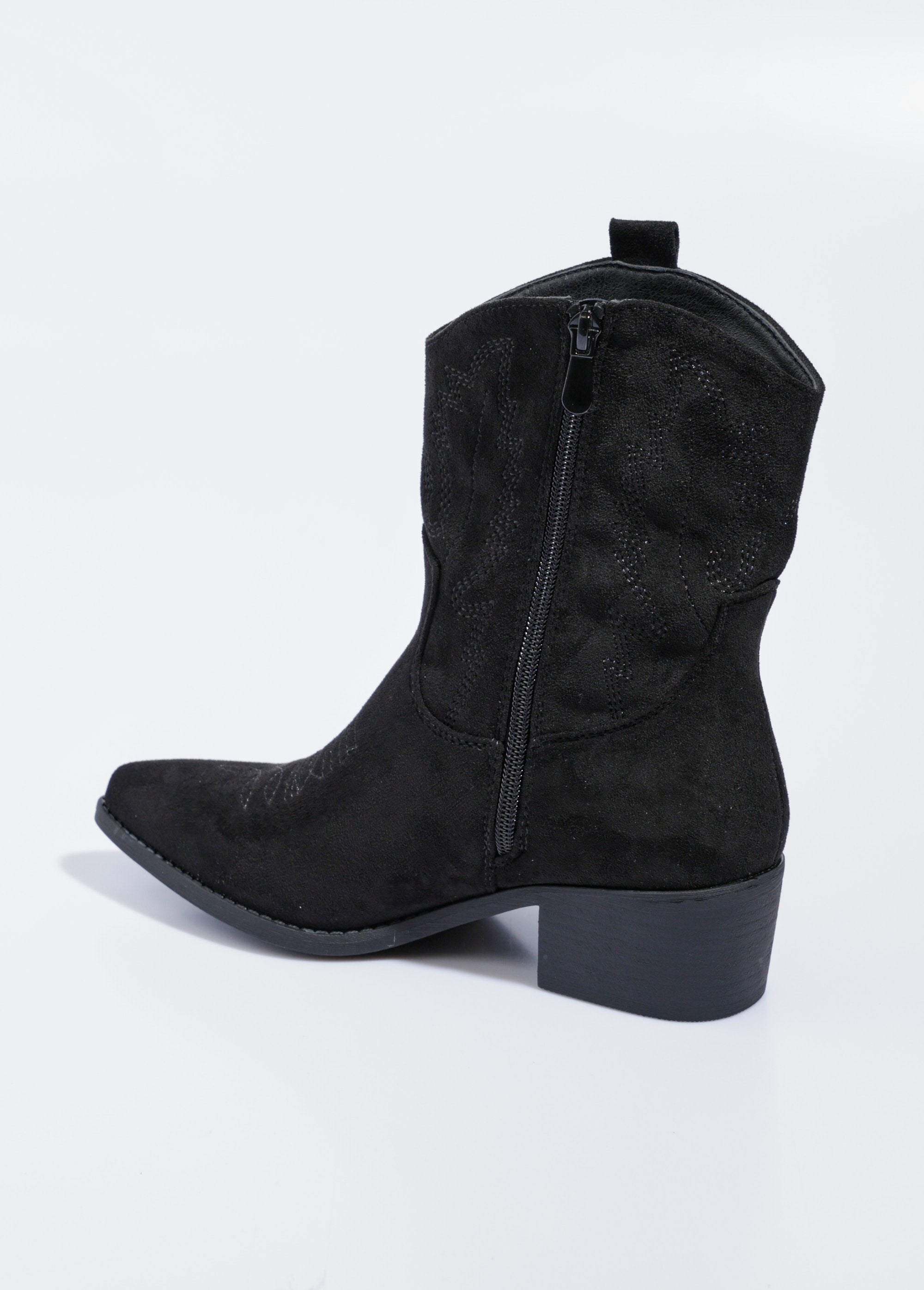 Bottines_suédine_à_talon,_façon_western_Noir_DO1_slim