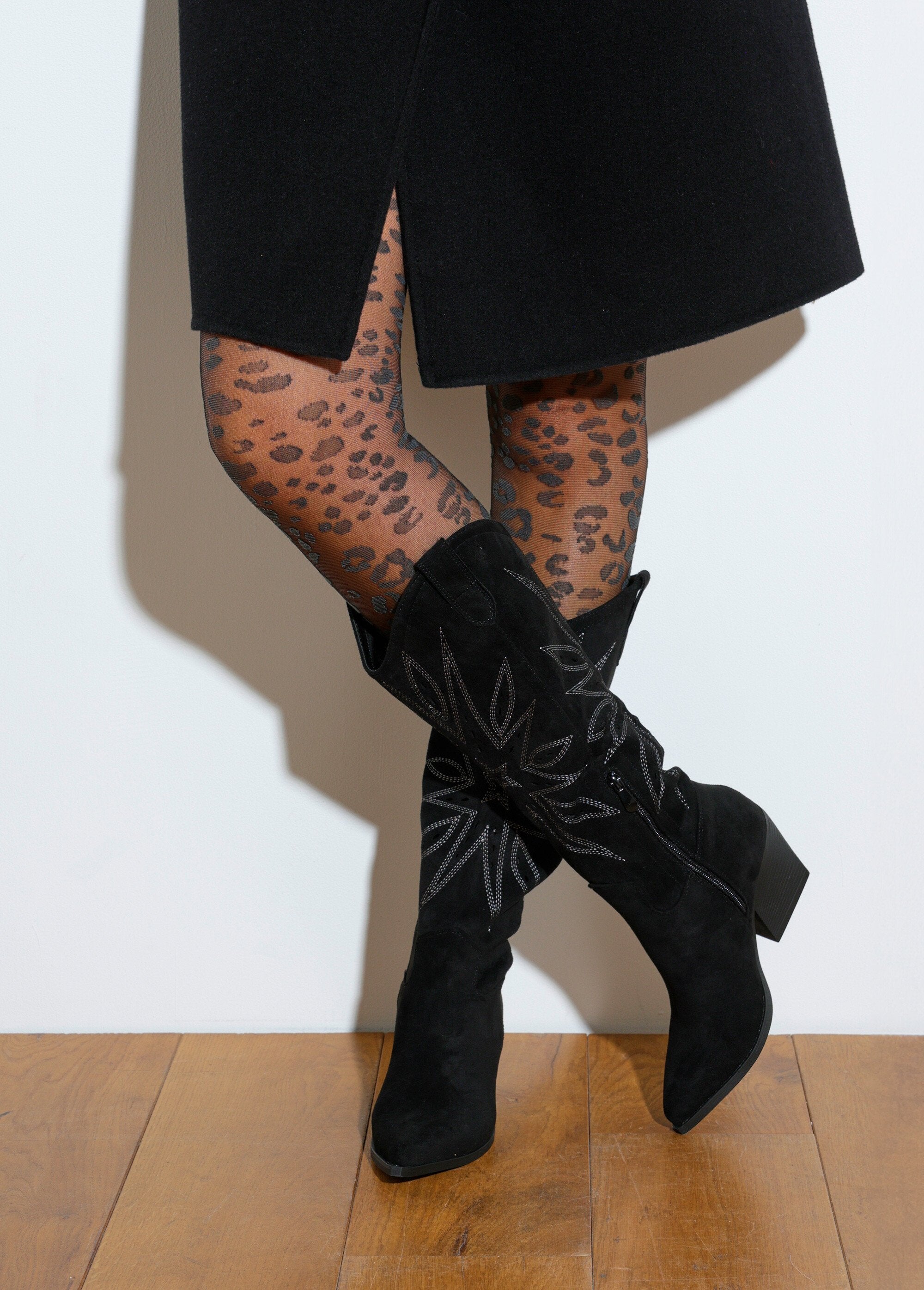 Bottines_suédine_à_talon,_façon_western_Noir_SF1_slim
