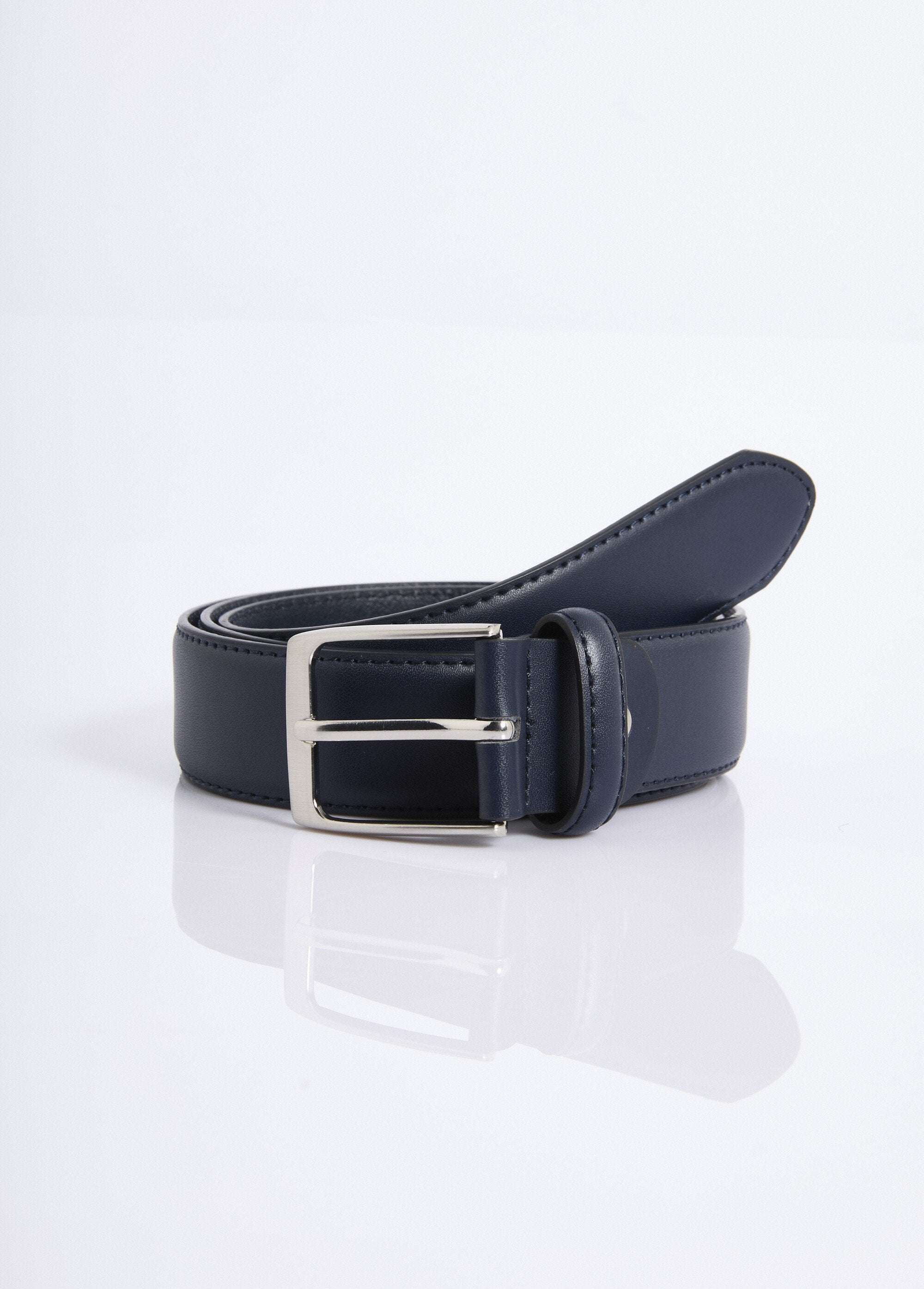 Ceinture_en_simili_cuir,_boucle_métal_Marine_FA1_slim