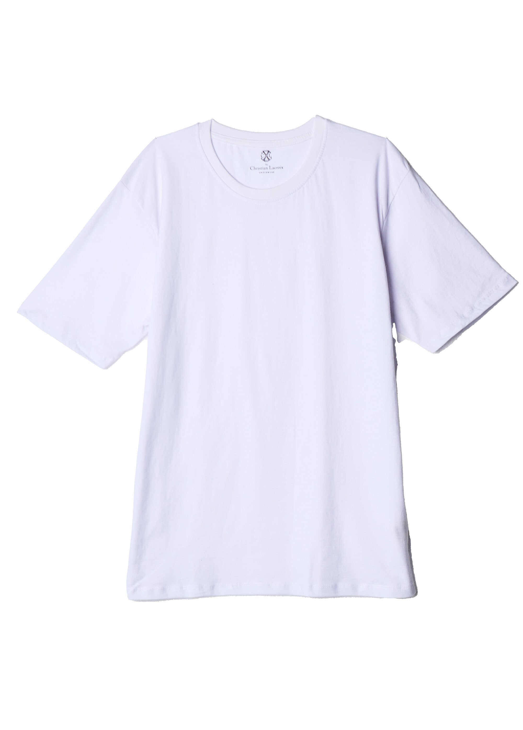 CXL_por_Christian_Lacroix®_-_Camiseta_de_algodão_puro_Blanc_FA1_slim