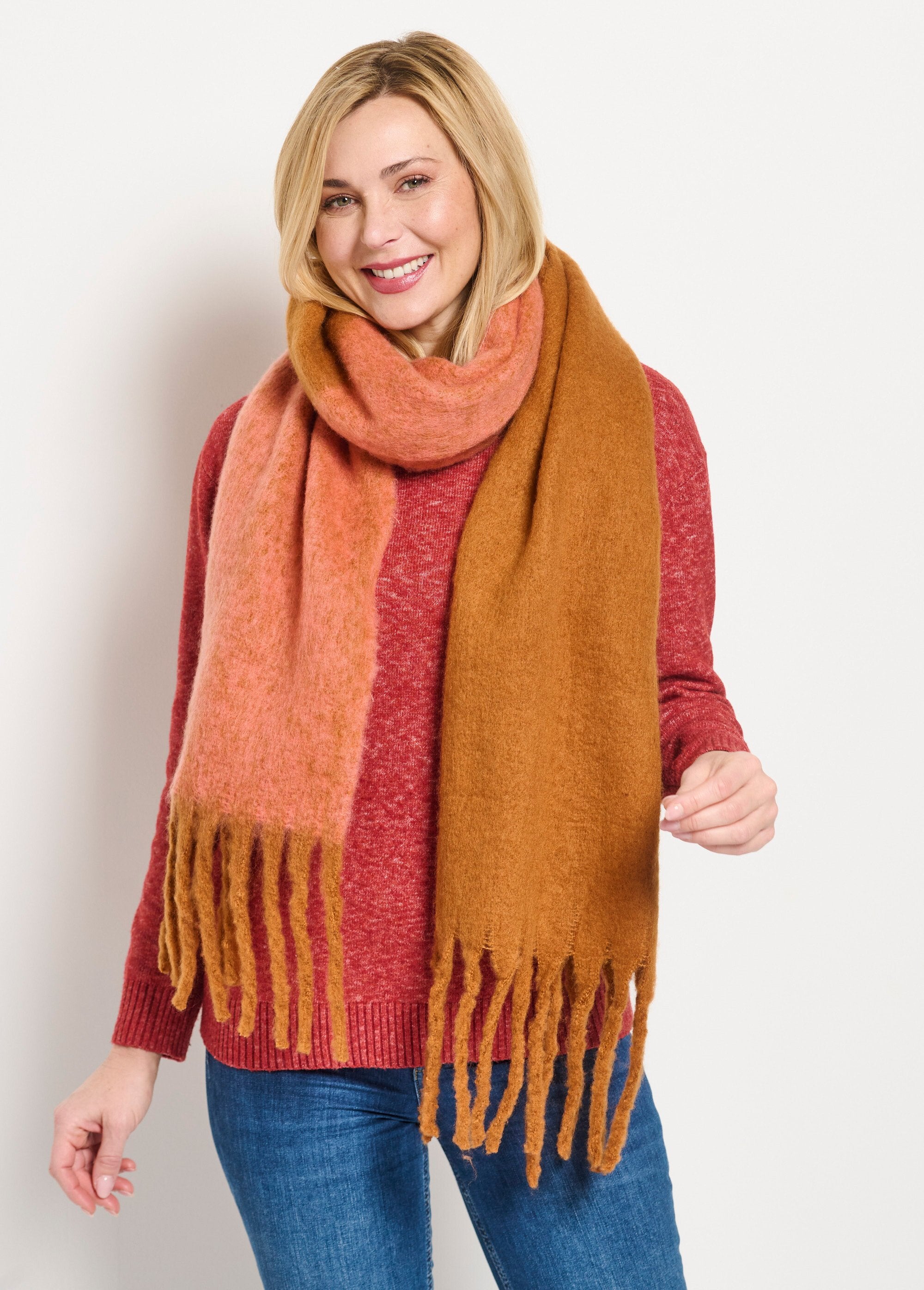 Cachecol_bicolor_quente_com_franjas_Orange_et_brique_FA1_slim