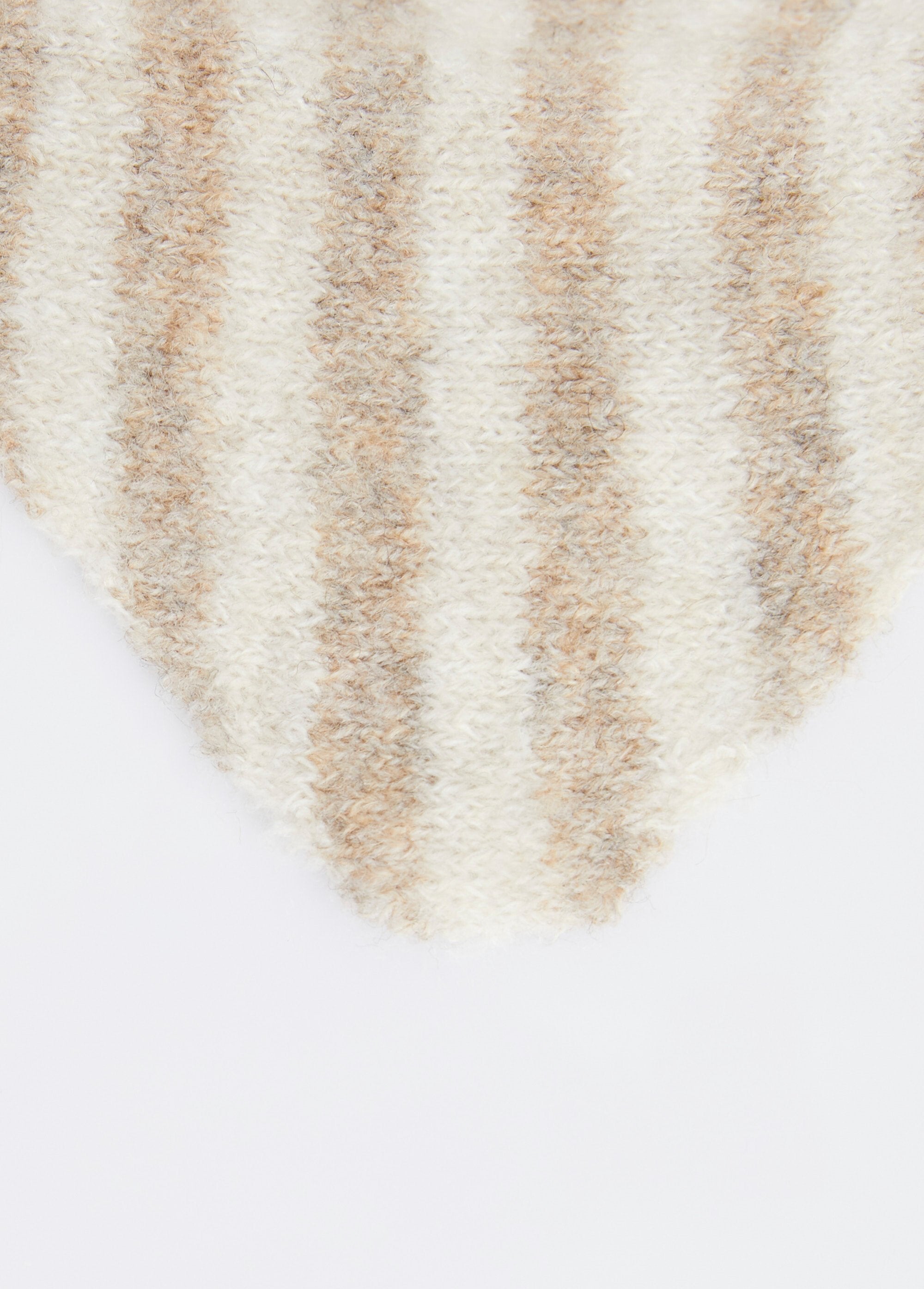 Echarpe_triangle_rayée,_avec_laine_Taupe_DE1_slim