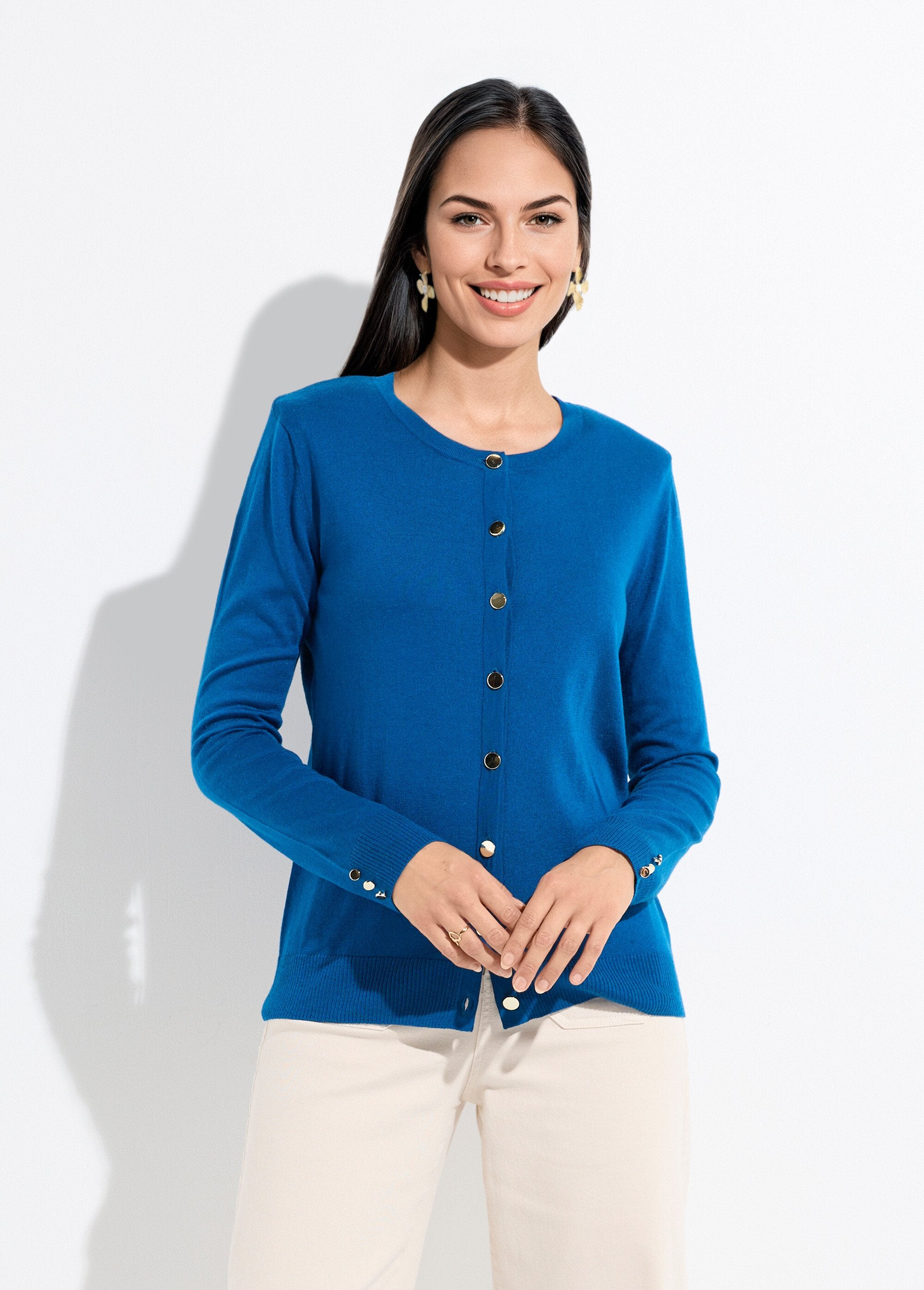 Gilet_fin_col_rond_boutonné_jersey_uni_avec_laine_mérinos_Canard_FA1_slim