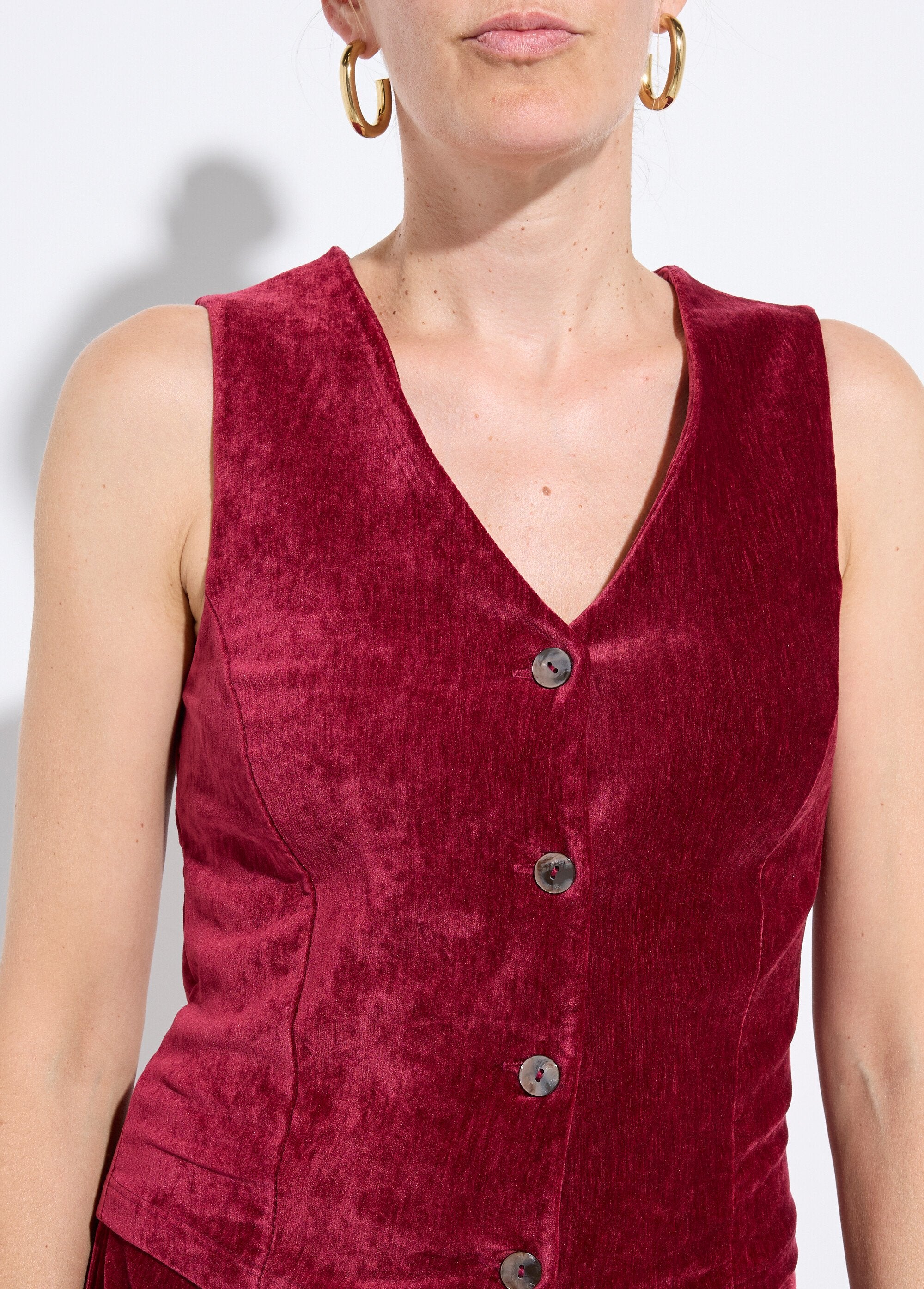 Gilet_sans_manches_boutonné_velours_ras_Bordeaux_DE1_slim