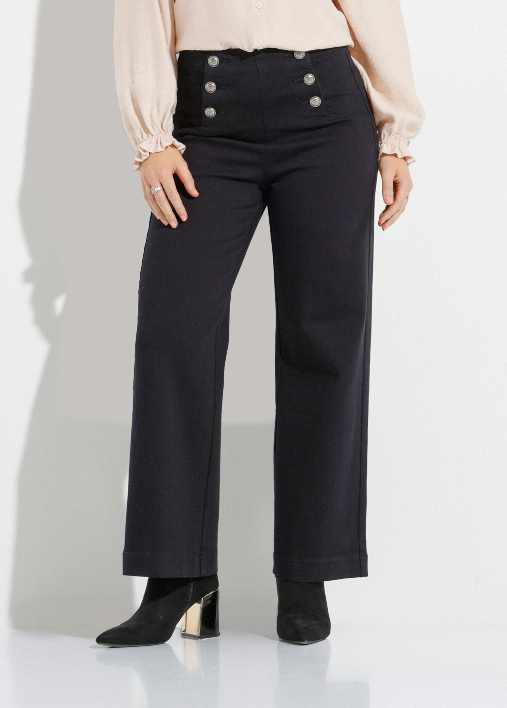 Calça_jeans_com_botões_de_metal,_especial_PETITE_Noir_FA1_slim