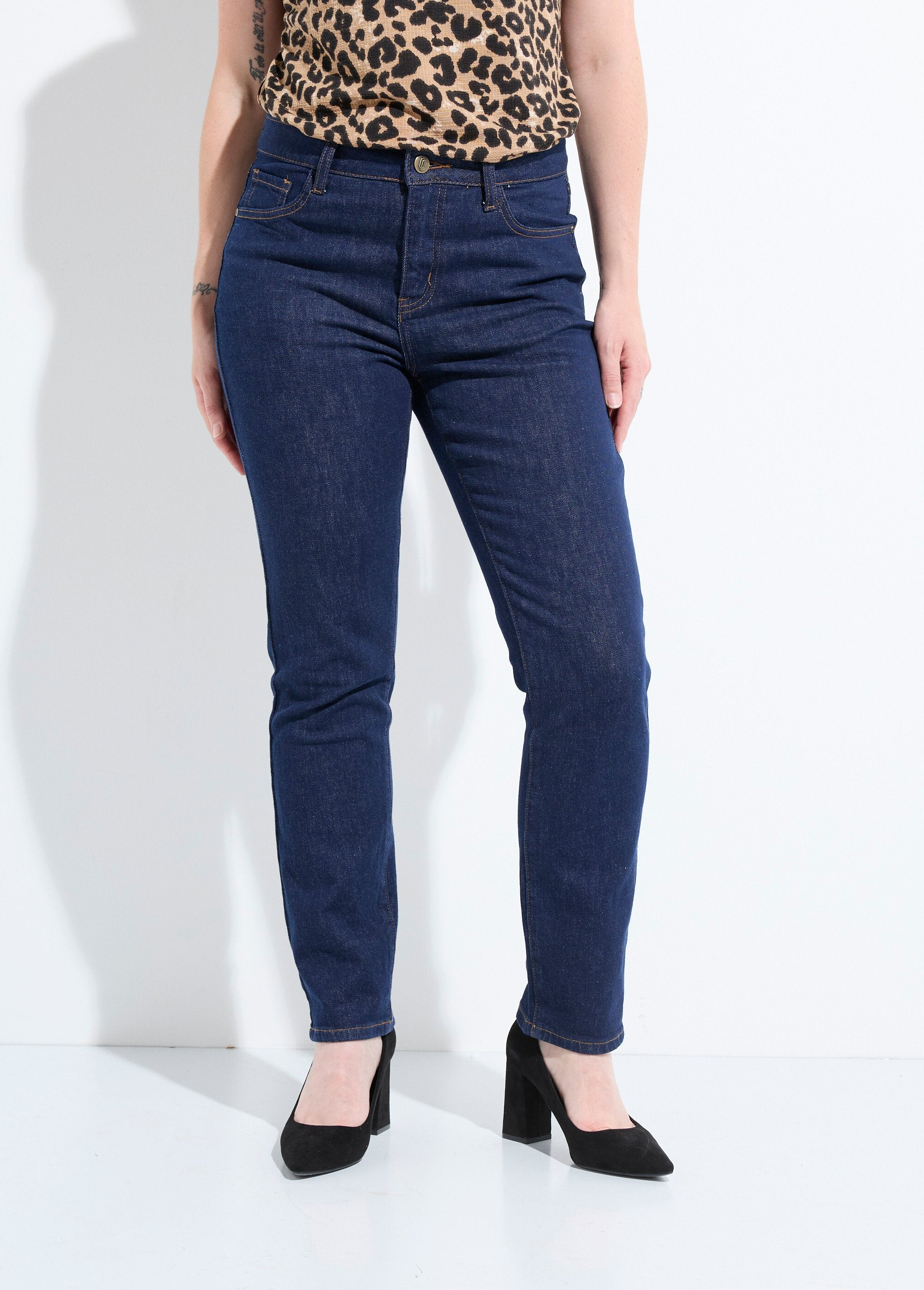 Calça_jeans_slim,_especial_PETITE_Bleu_brut_FA1_slim