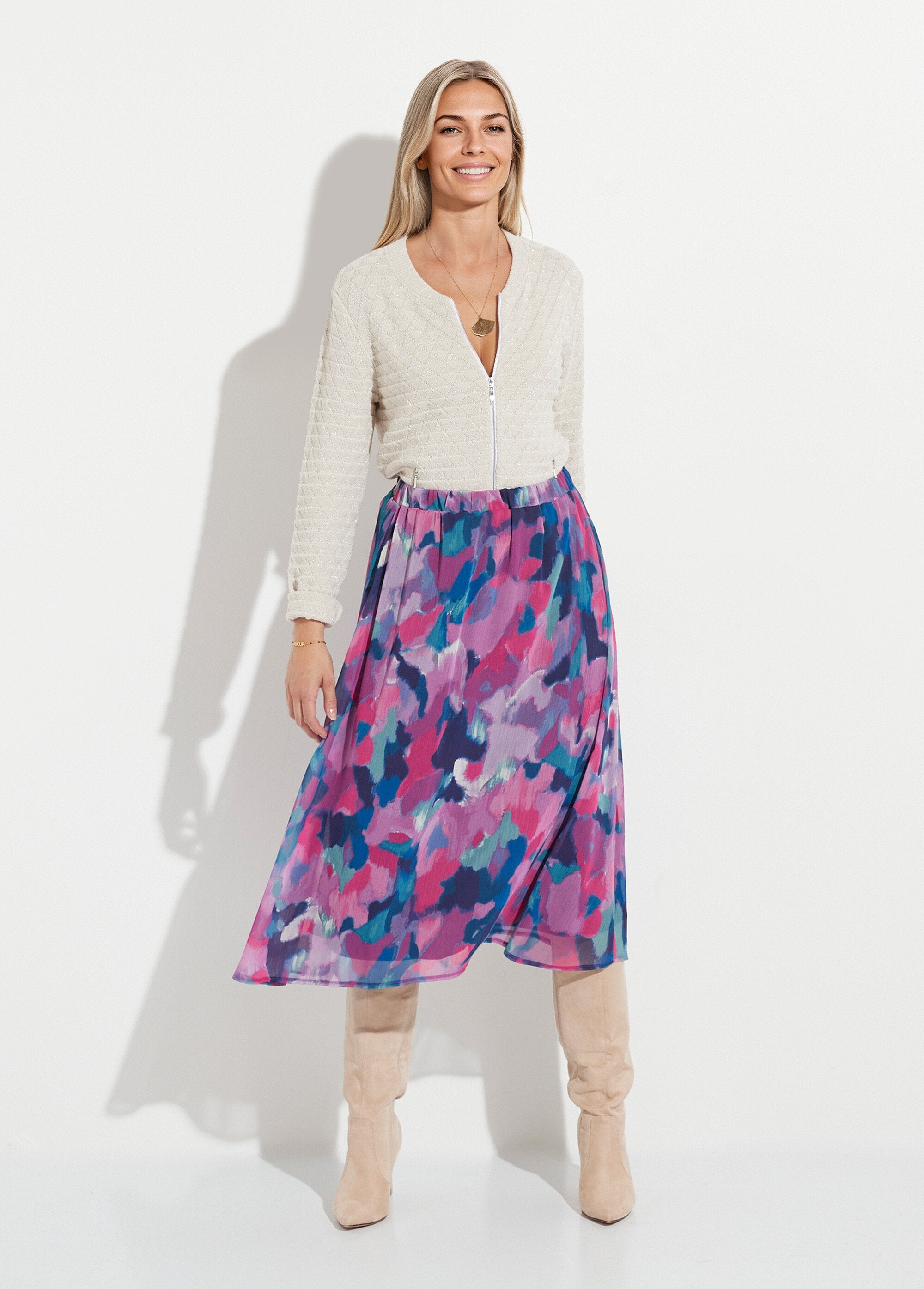 Jupe_longue_voile_imprimé_taille_élastiqué_Multicolore_SF1_slim