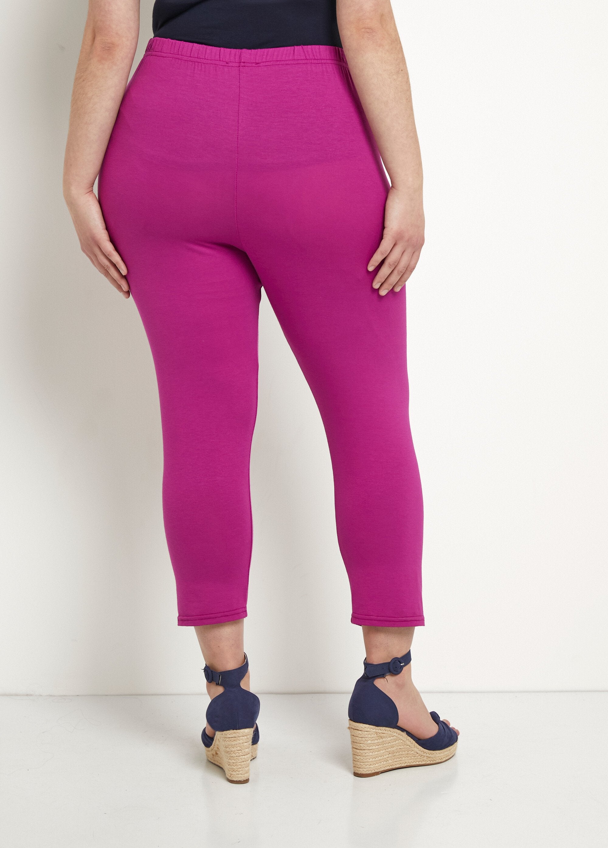 Legging_court_taille_élastiquée_extensible_Uni_cassis_DO1_curvy