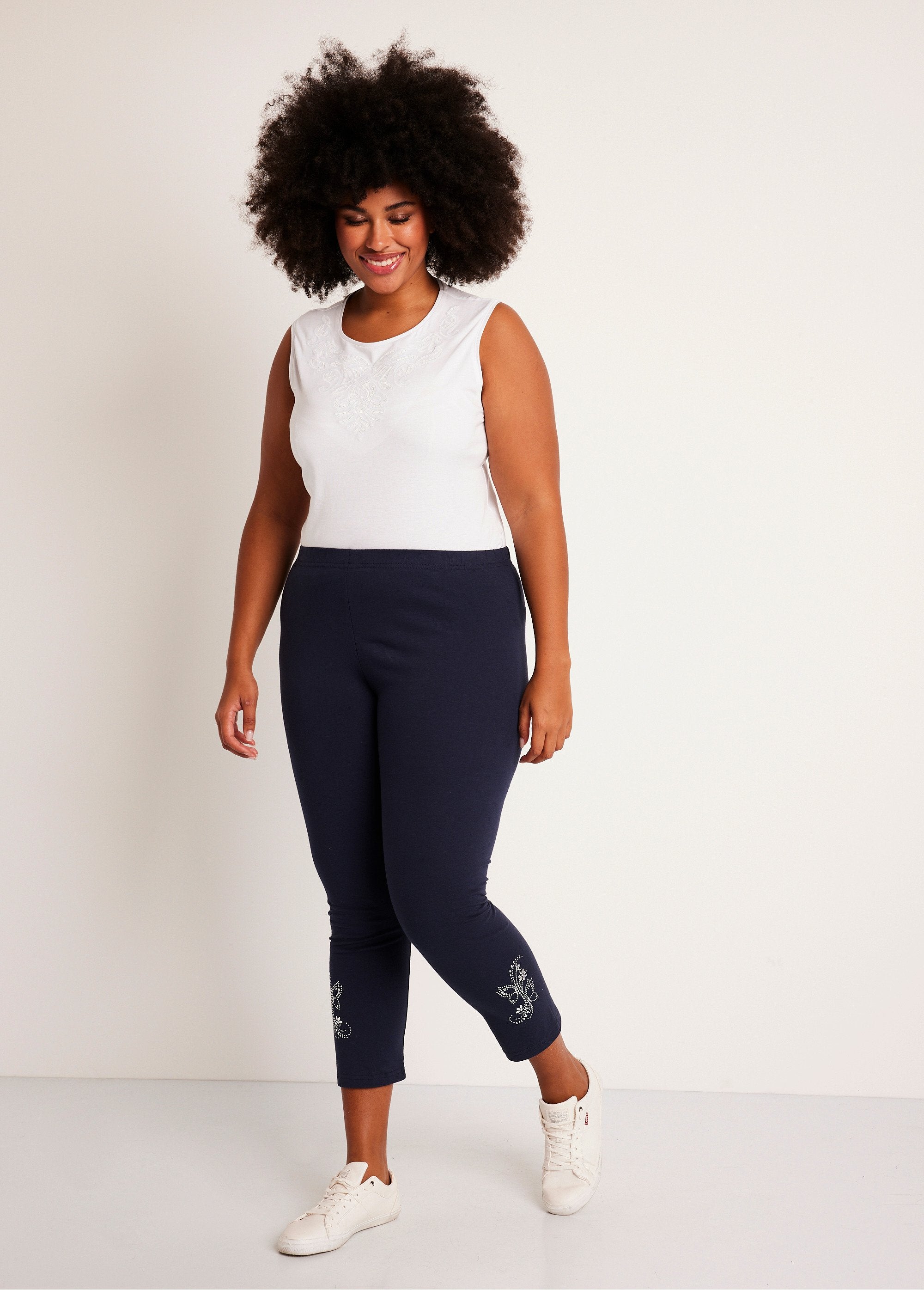 Legging_curta_lisa_com_cós_elástico_Marinho_SF1_curvy