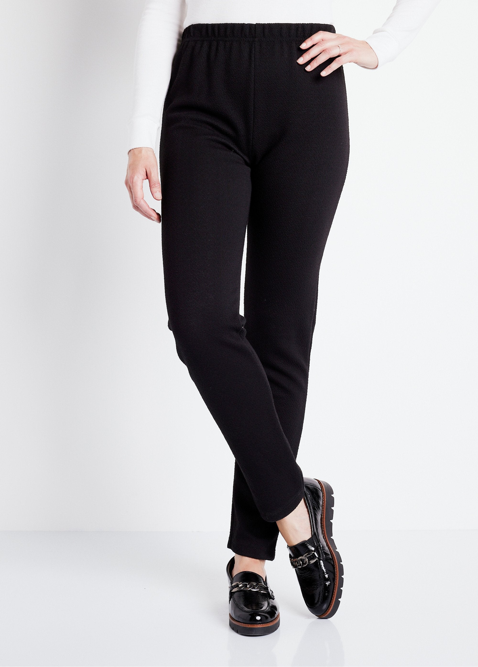 Legging_com_cintura_elástica_em_jersey_stretch_Preto_liso_FA1_slim