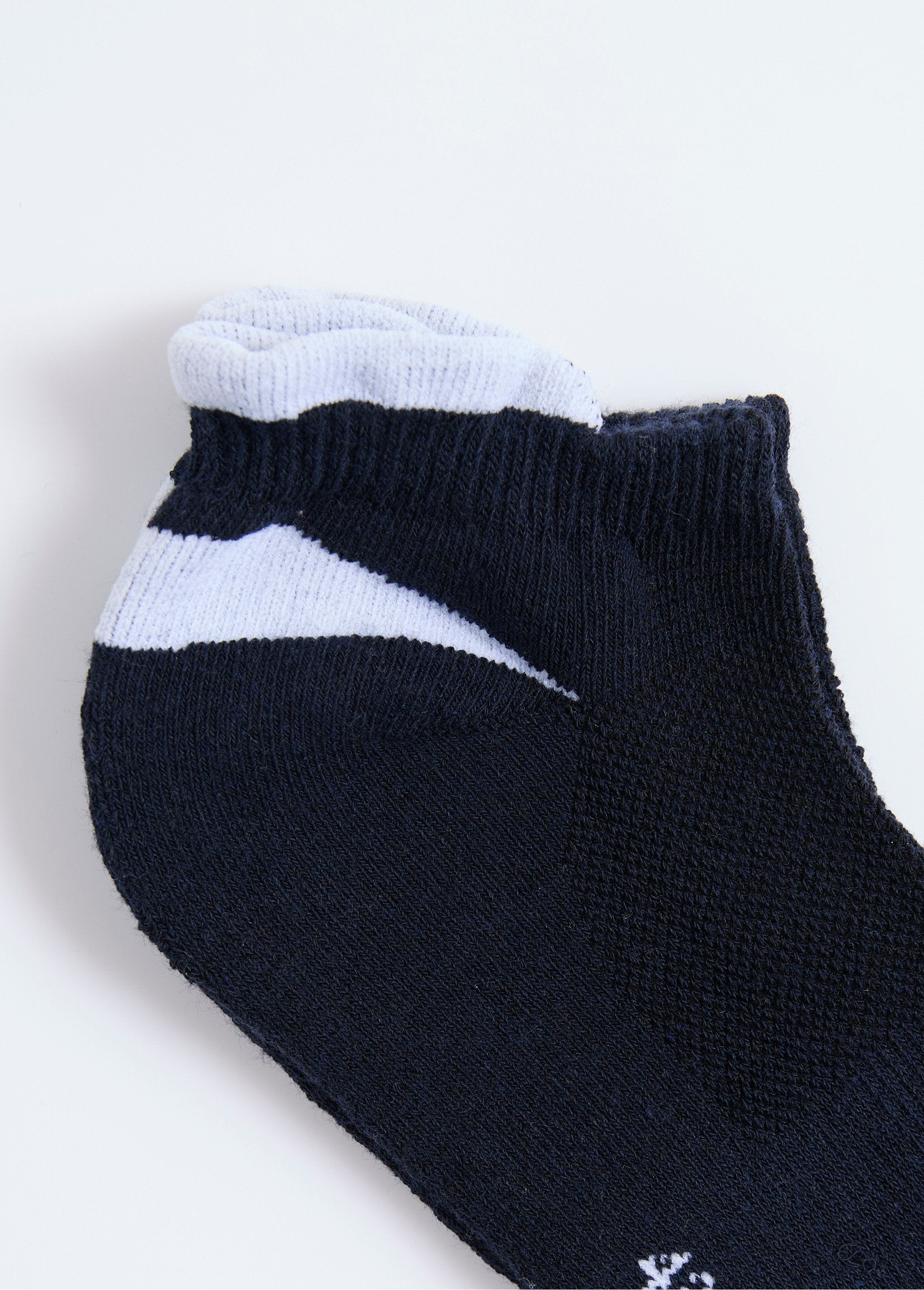 Pacote_de_2_meias_técnicas_Gris_et_marine_DE2_slim