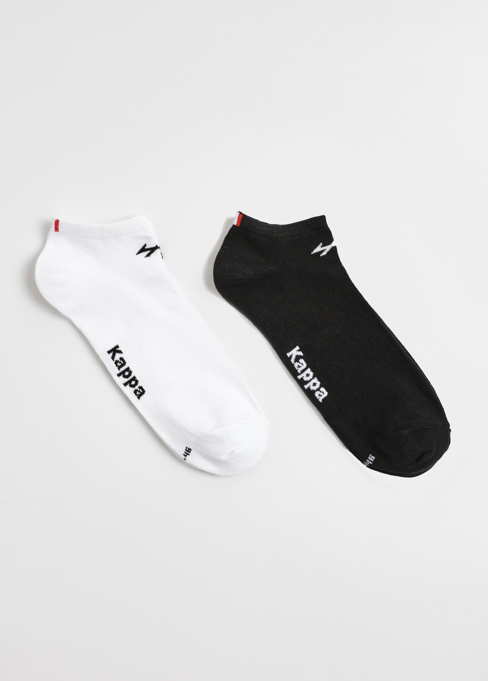 Pacote_de_2_meias_lisas,_licença_Alpine_Blanc_et_noir_DE1_slim