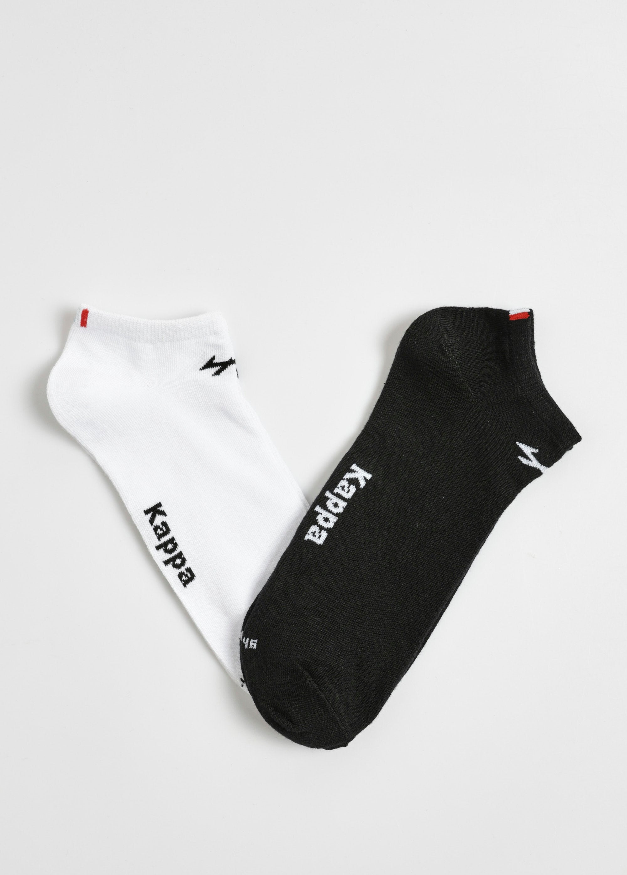 Pacote_de_2_meias_lisas,_licença_Alpine_Blanc_et_noir_FA1_slim