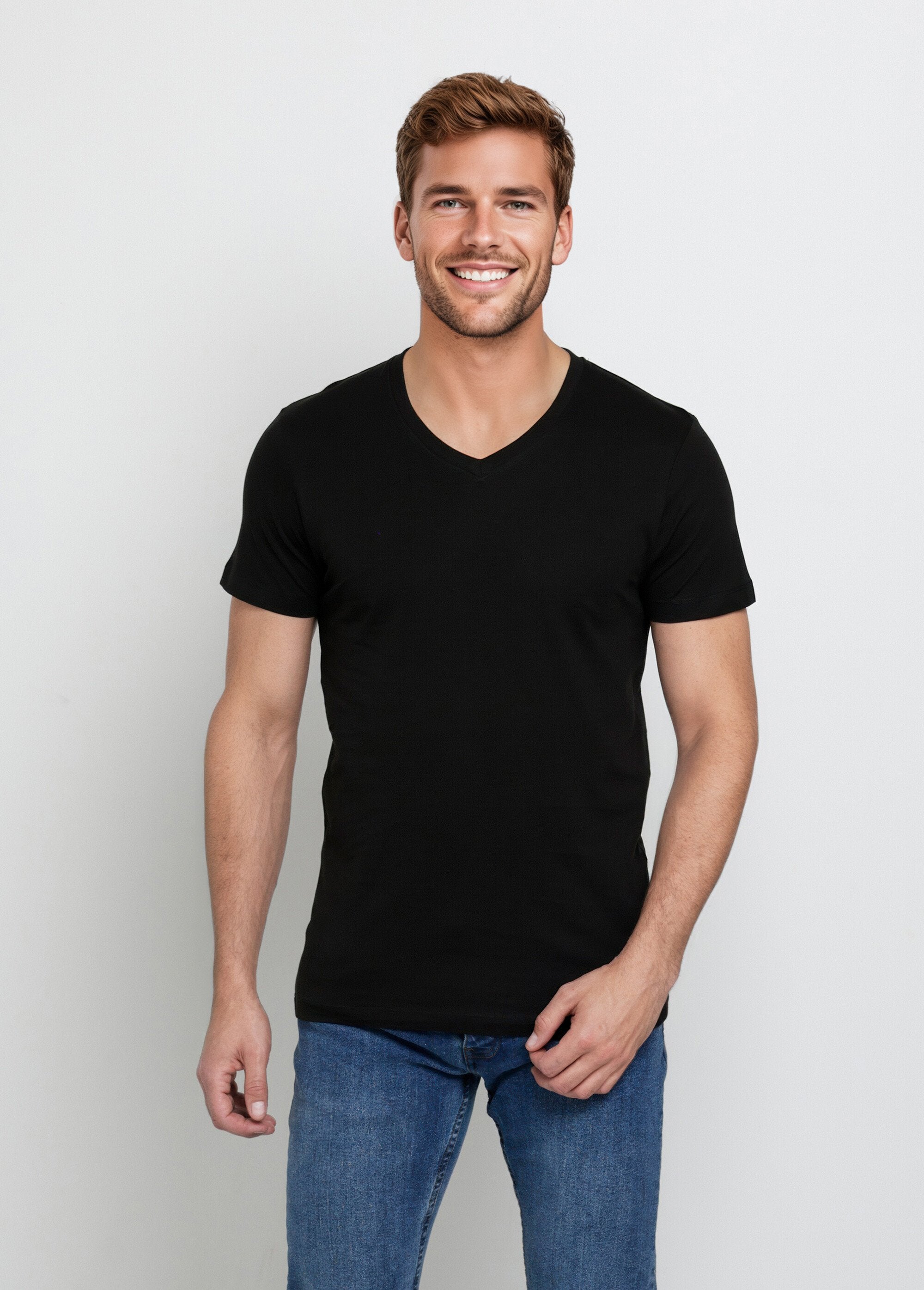 Camiseta_escura_de_manga_comprida_com_decote_em_V_Noir_FA1_slim