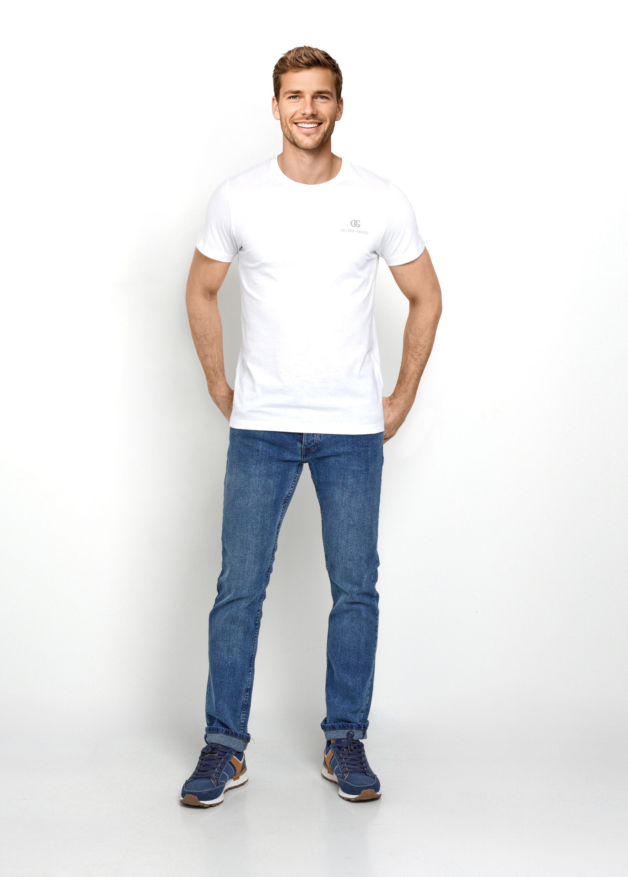 Camisetas_de_gola_redonda_e_manga_curta_de_cor_clara_Blanc_SF1_slim