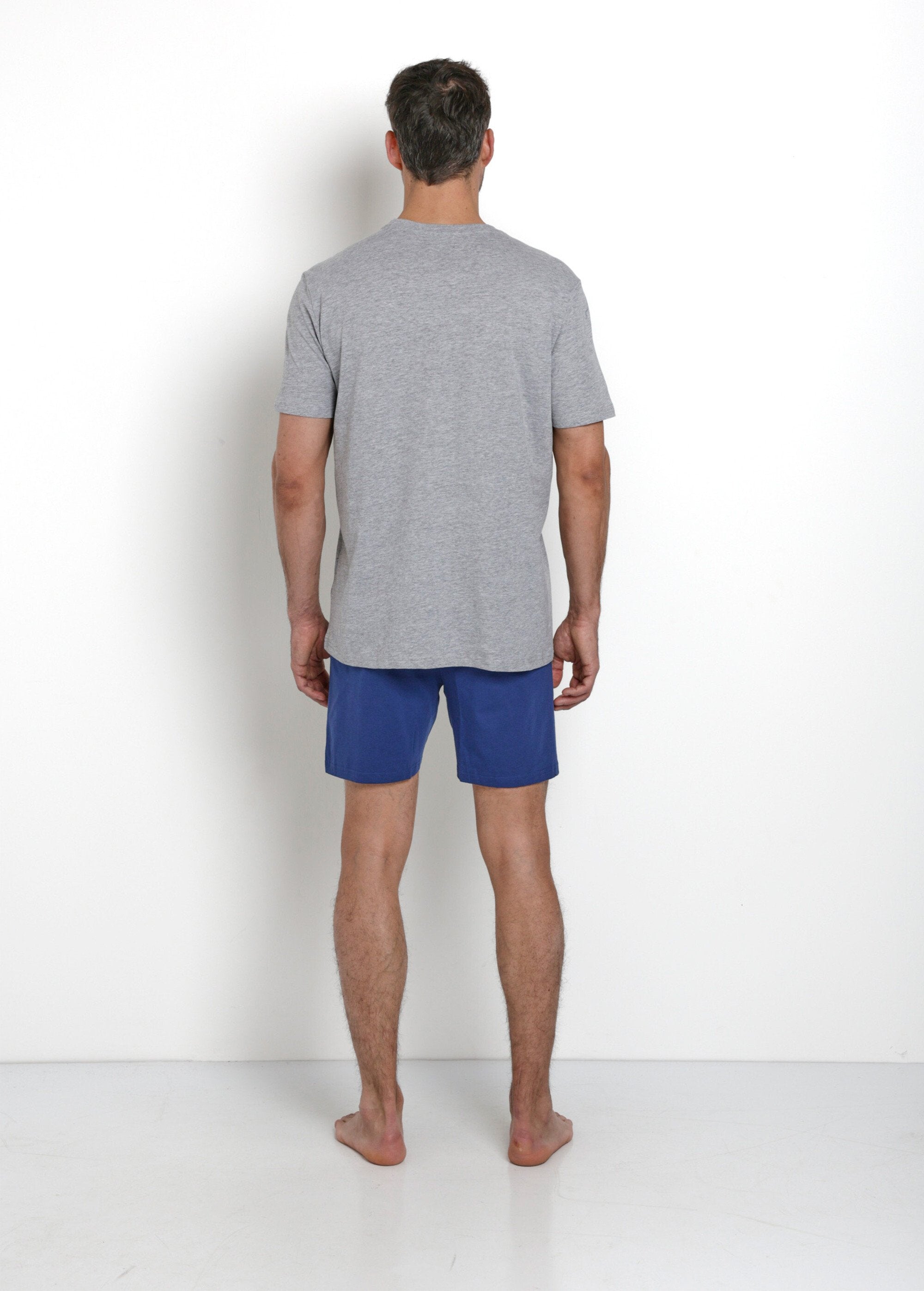 Pijama_curto_de_algodão_com_logo_3D,_tema_leve_Bleu_DO1_slim