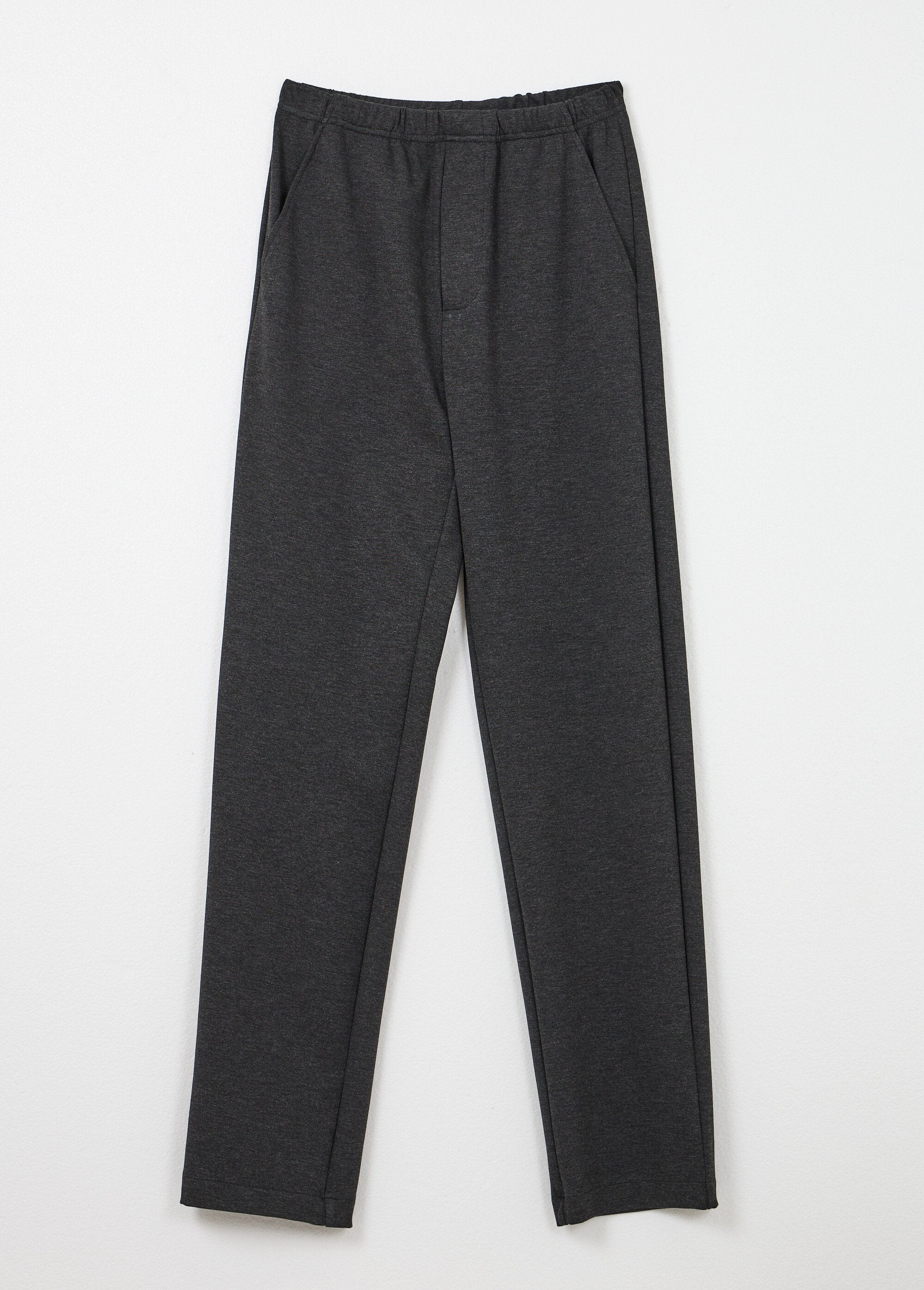 Pantalon_droit_ceinture_élastiquée_tissu_extensile_Anthracite_AP1_slim