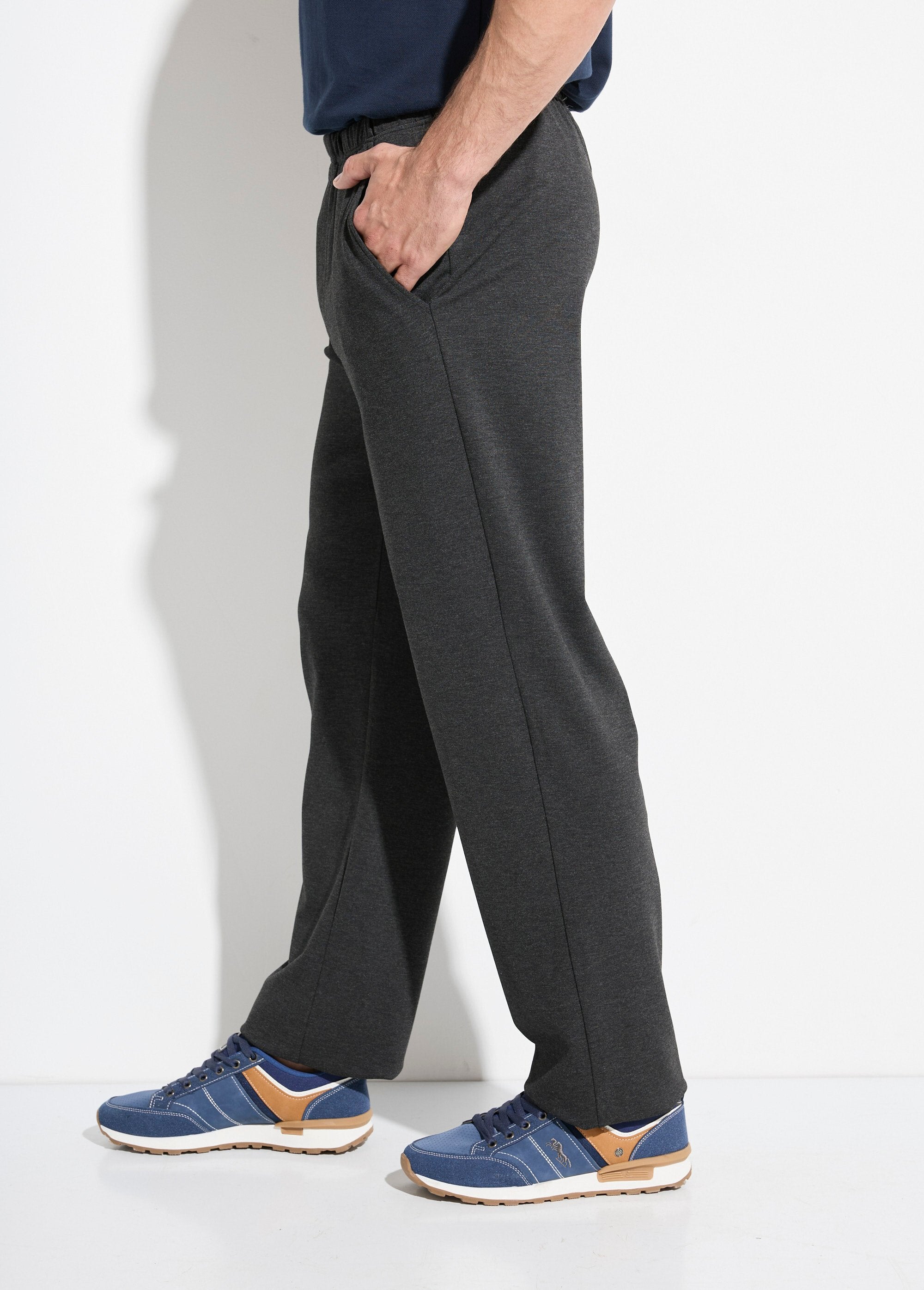 Pantalon_droit_ceinture_élastiquée_tissu_extensile_Anthracite_DR1_slim