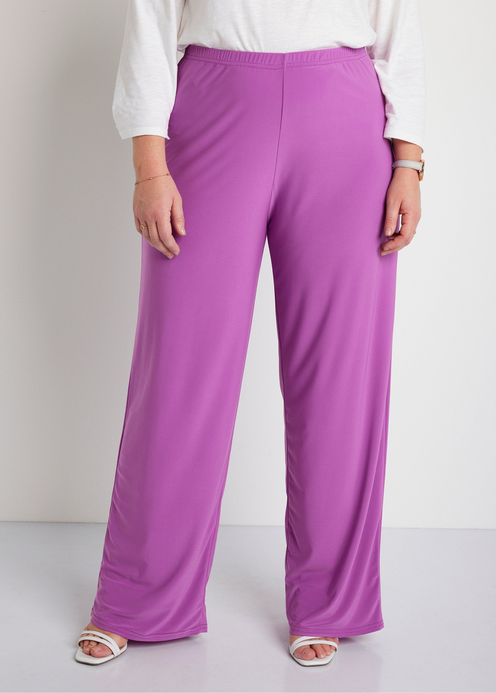 Calças_fluidas_com_cintura_de_malha_elástica_Roxo_liso_FA1_curvy